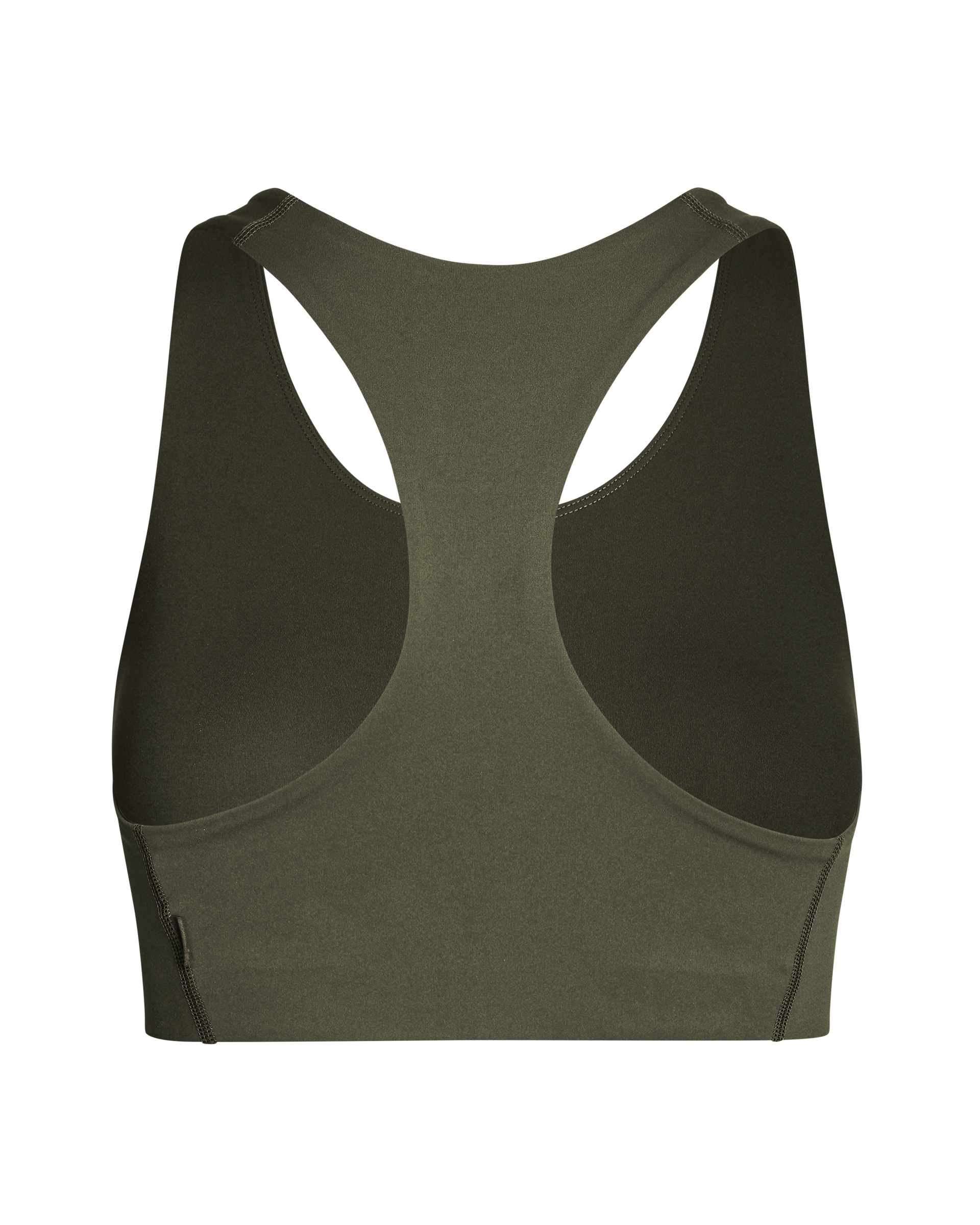 Olive Balance bra rear view with racerback design