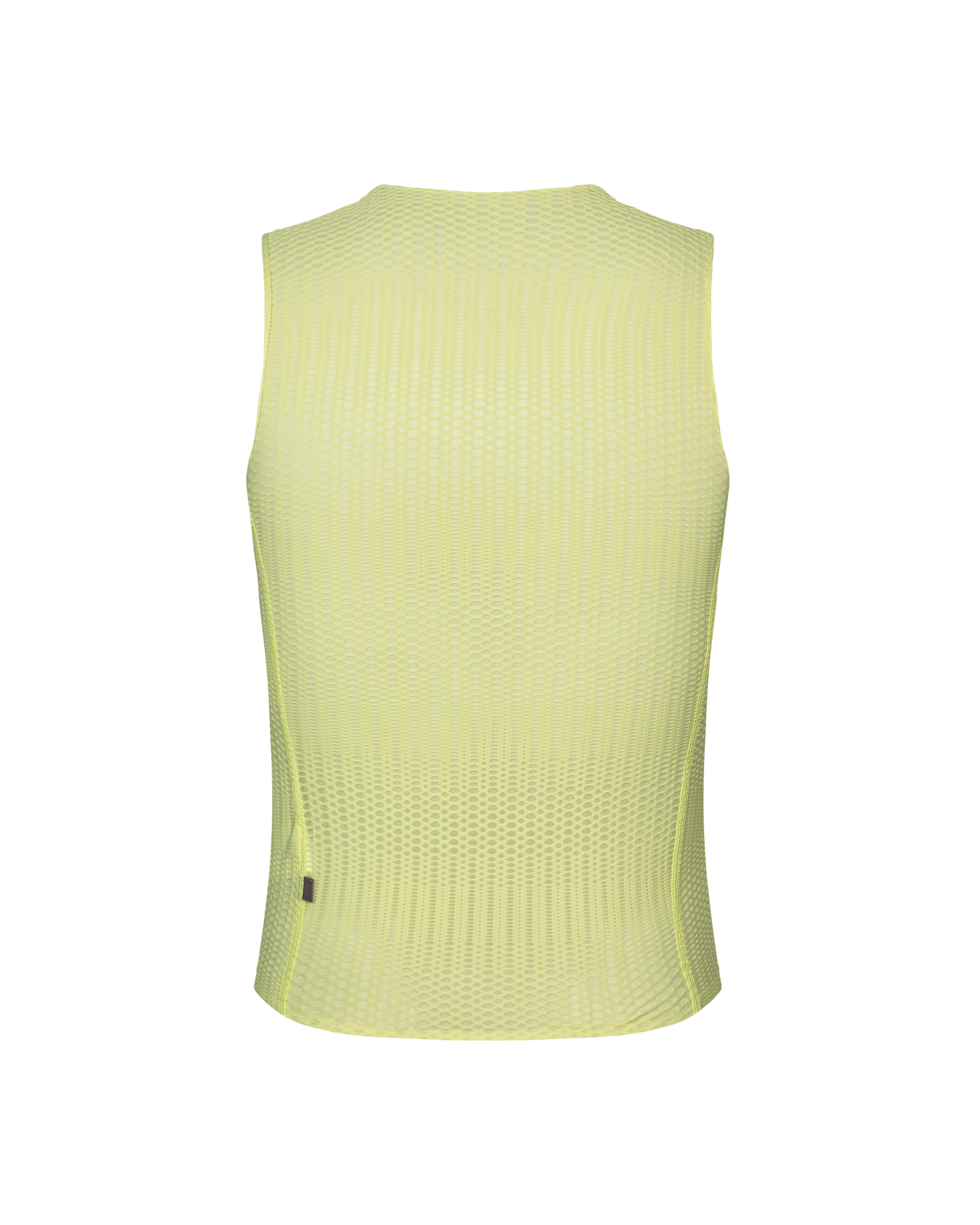 Green Mechanism Pro Sleeveless cycling base layer, rear view with mesh texture
