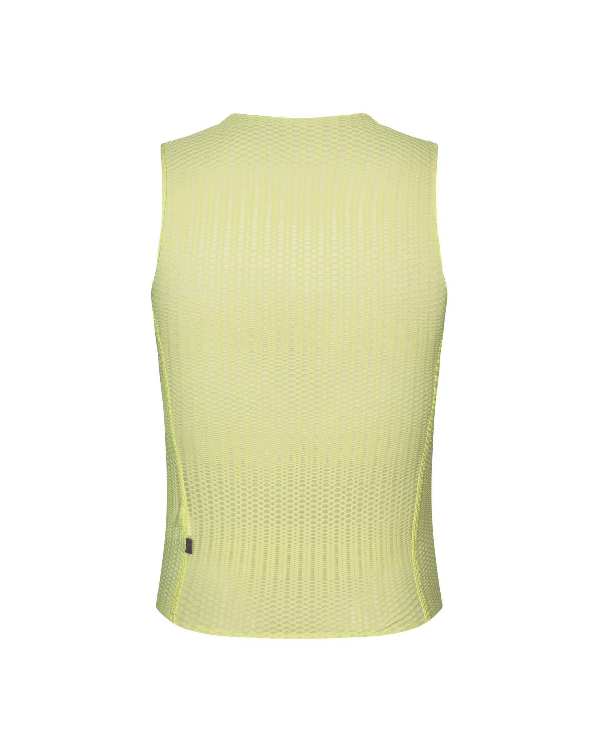Green Mechanism Pro Sleeveless cycling base layer, rear view with mesh texture