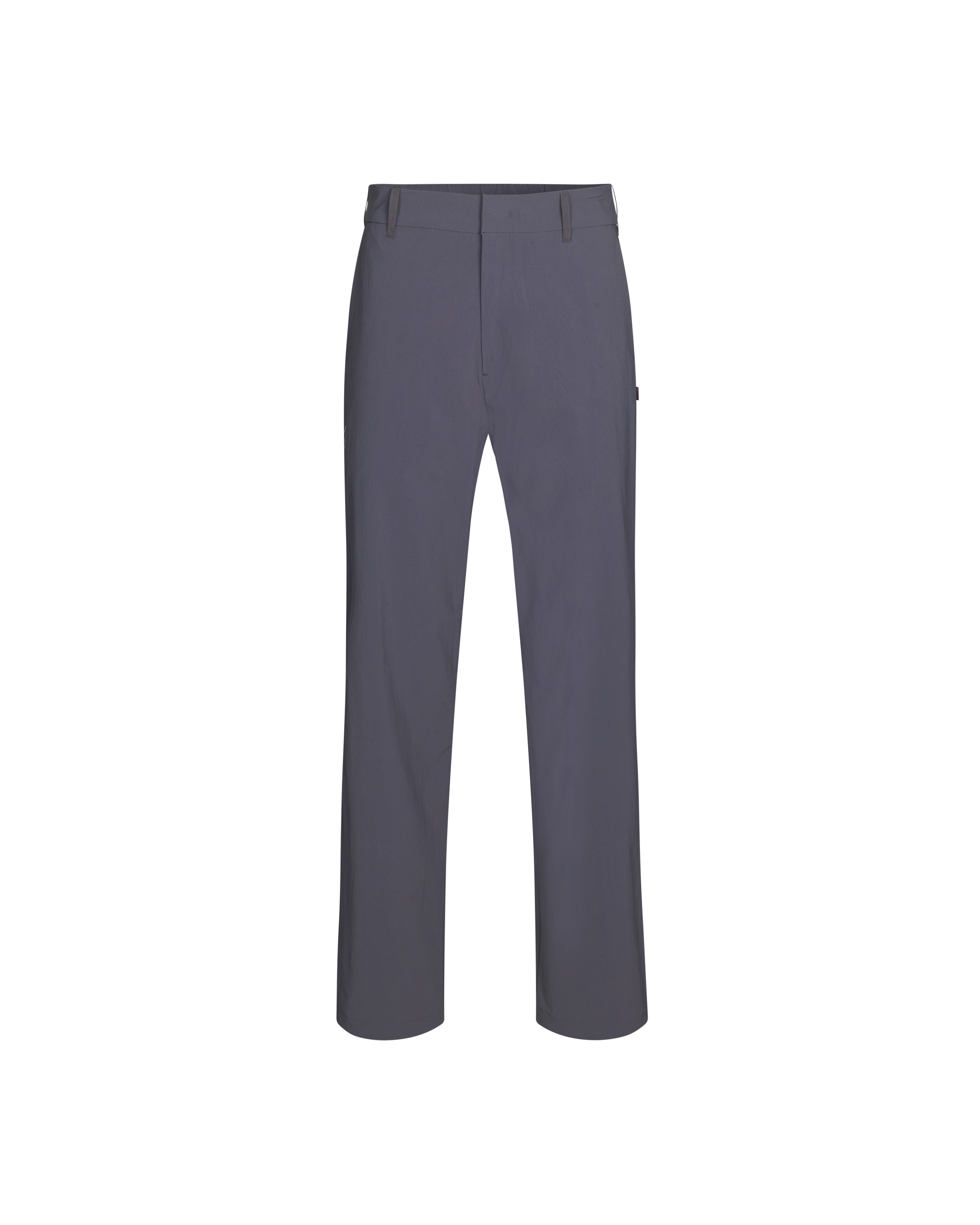 Grey Off-Race Tech pants, front flat lay with tailored fit and side pockets