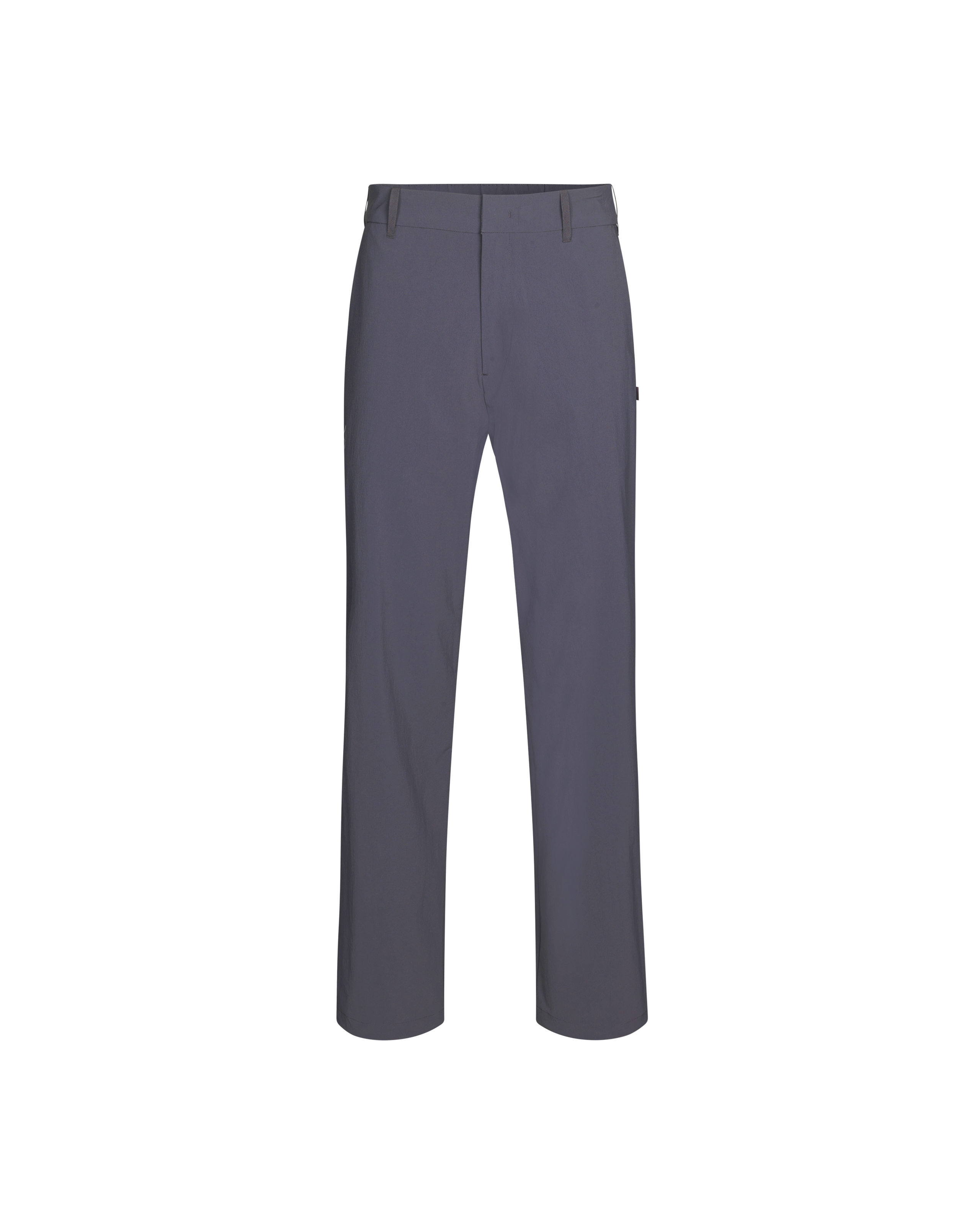 Grey Off-Race Tech pants, front flat lay with tailored fit and side pockets