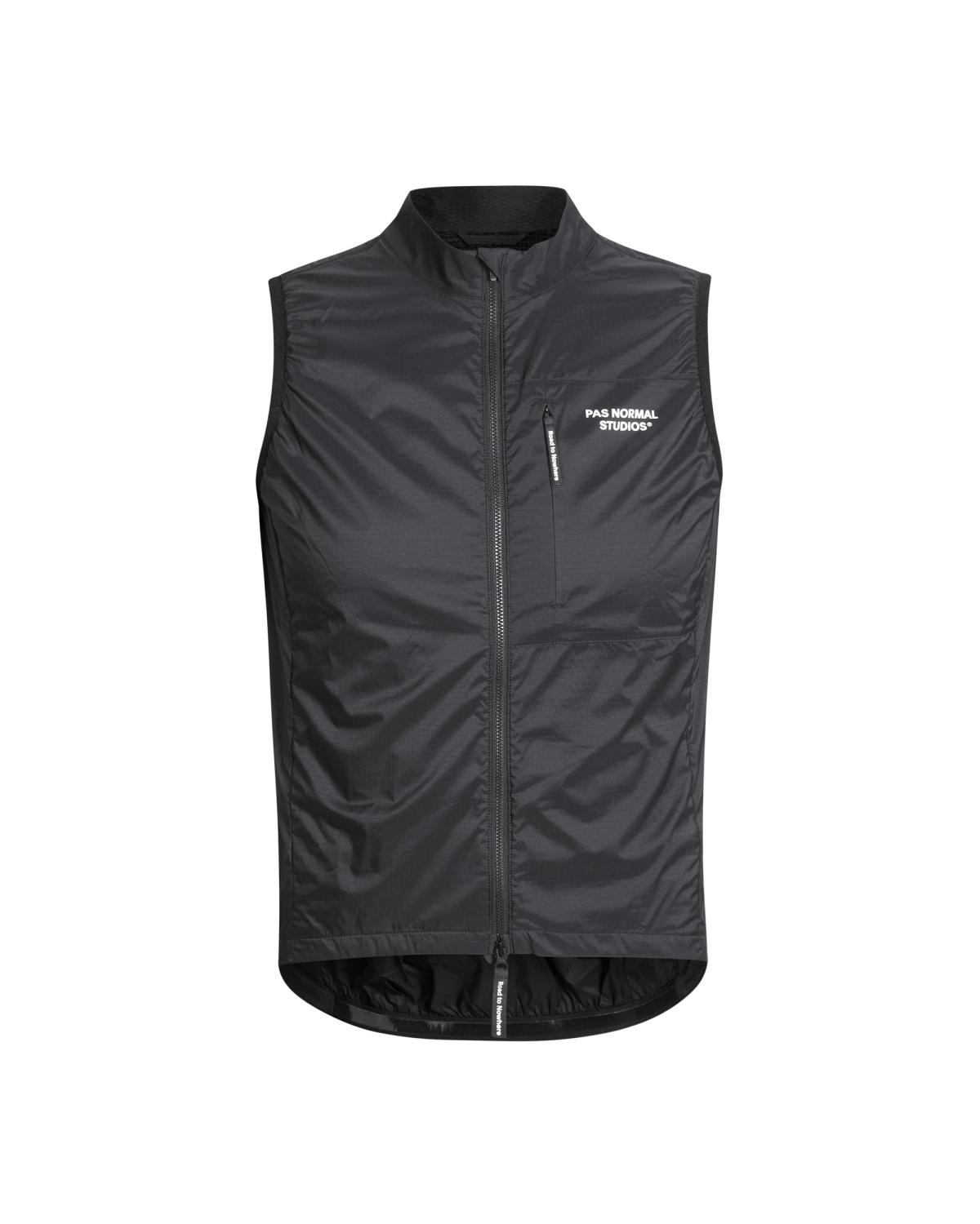Black Essential Insulated Cycling Gilet | Pas Normal Studios Black Essential Insulated Cycling Gilet | Pas Normal Studios