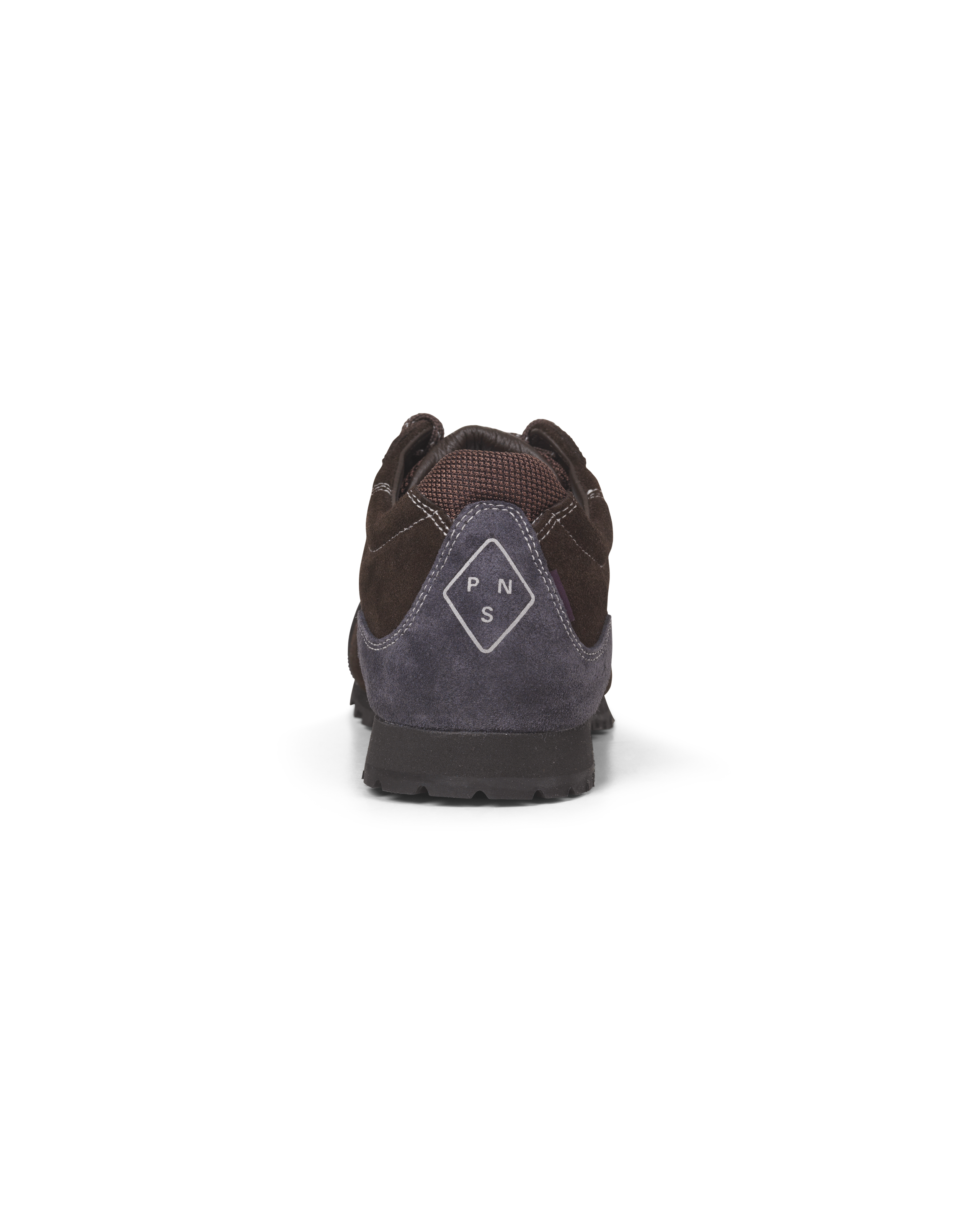 Brown PNS DIEMME MOVIDA'92 shoe, rear view with diamond logo on heel