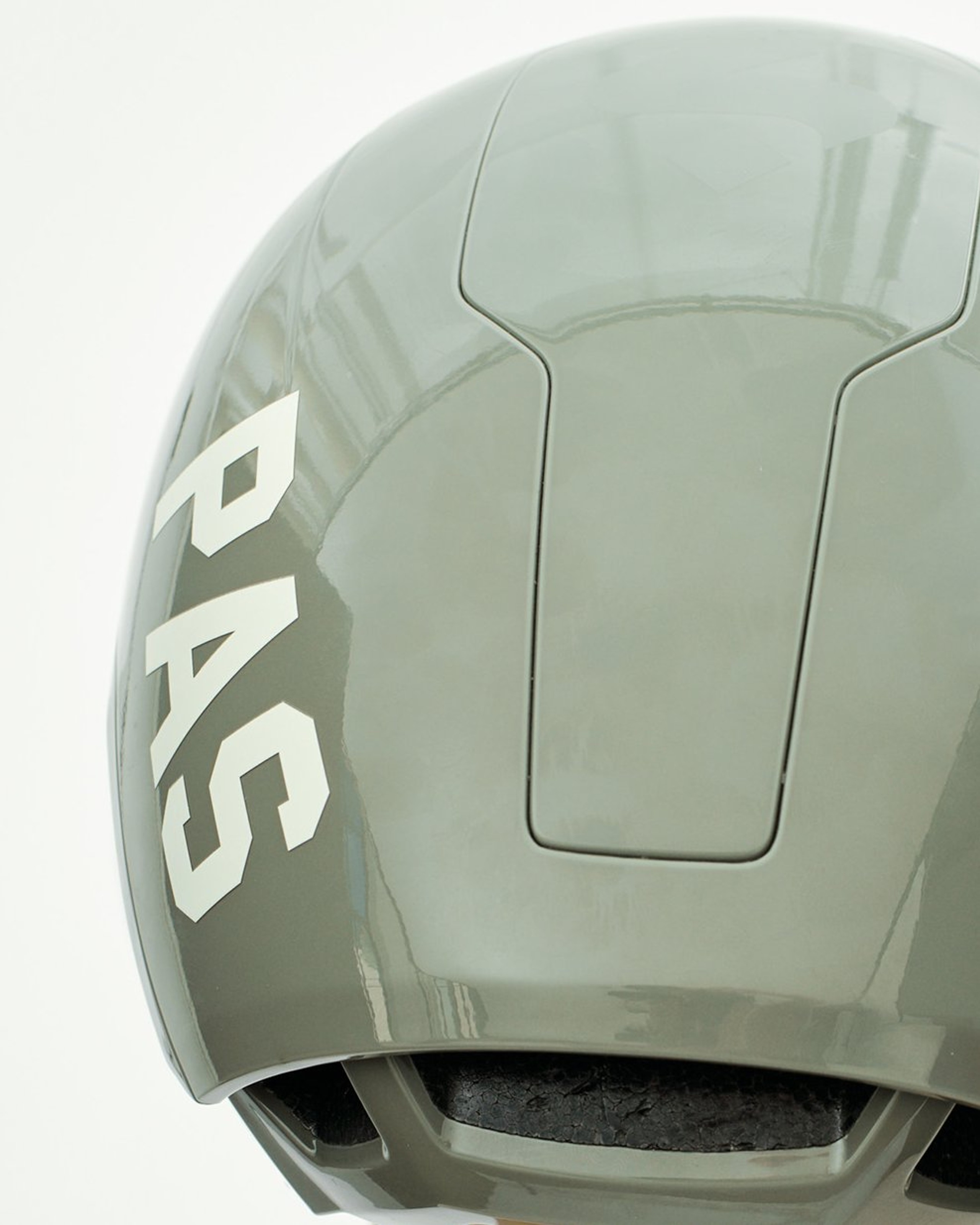 Light Green PAS Tucker III 2Vi MIPS helmet, side view with white PAS logo