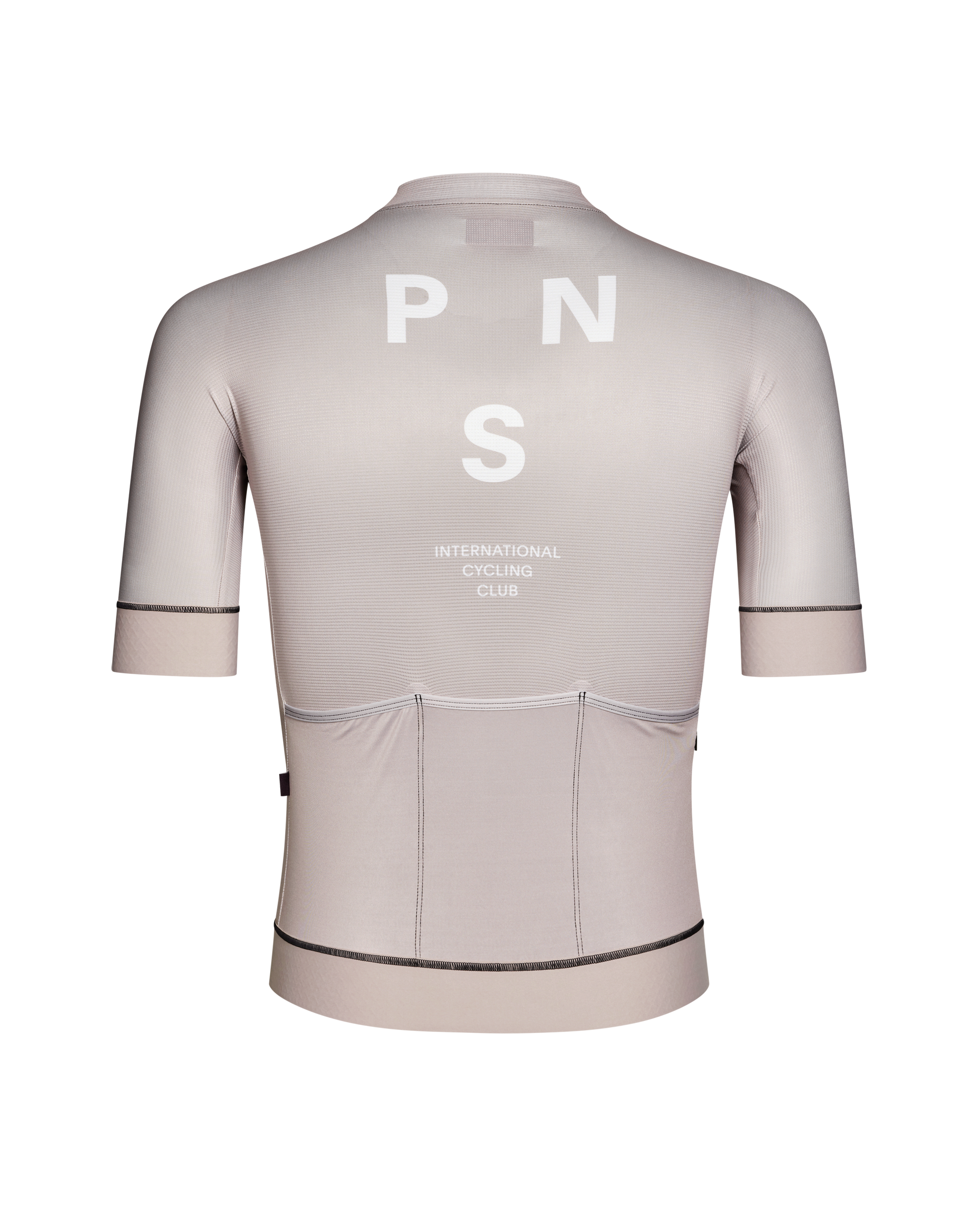 Haze Mechanism cycling jersey, rear view with white chest print and contrast stitching