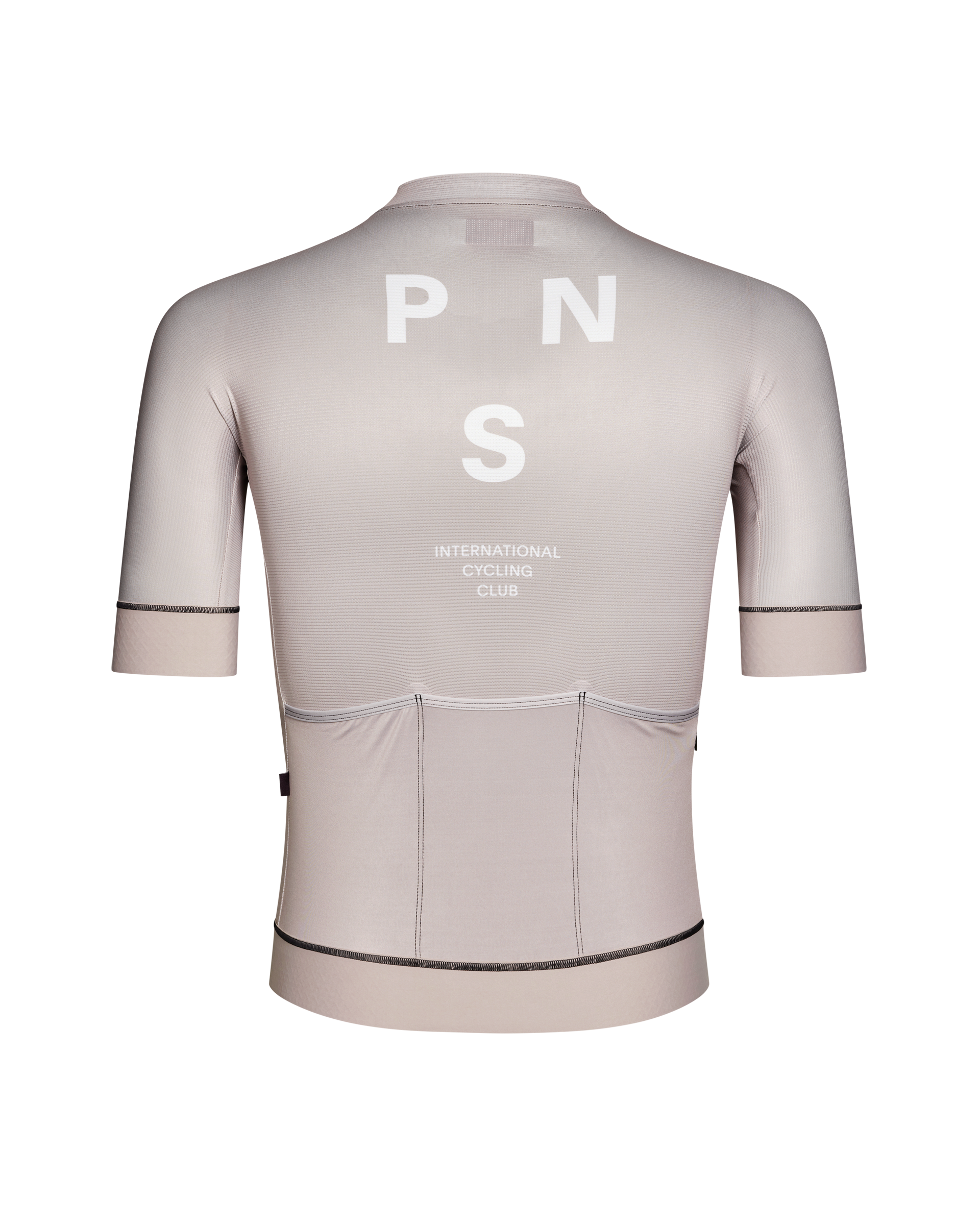 Haze Mechanism cycling jersey, rear view with white chest print and contrast stitching
