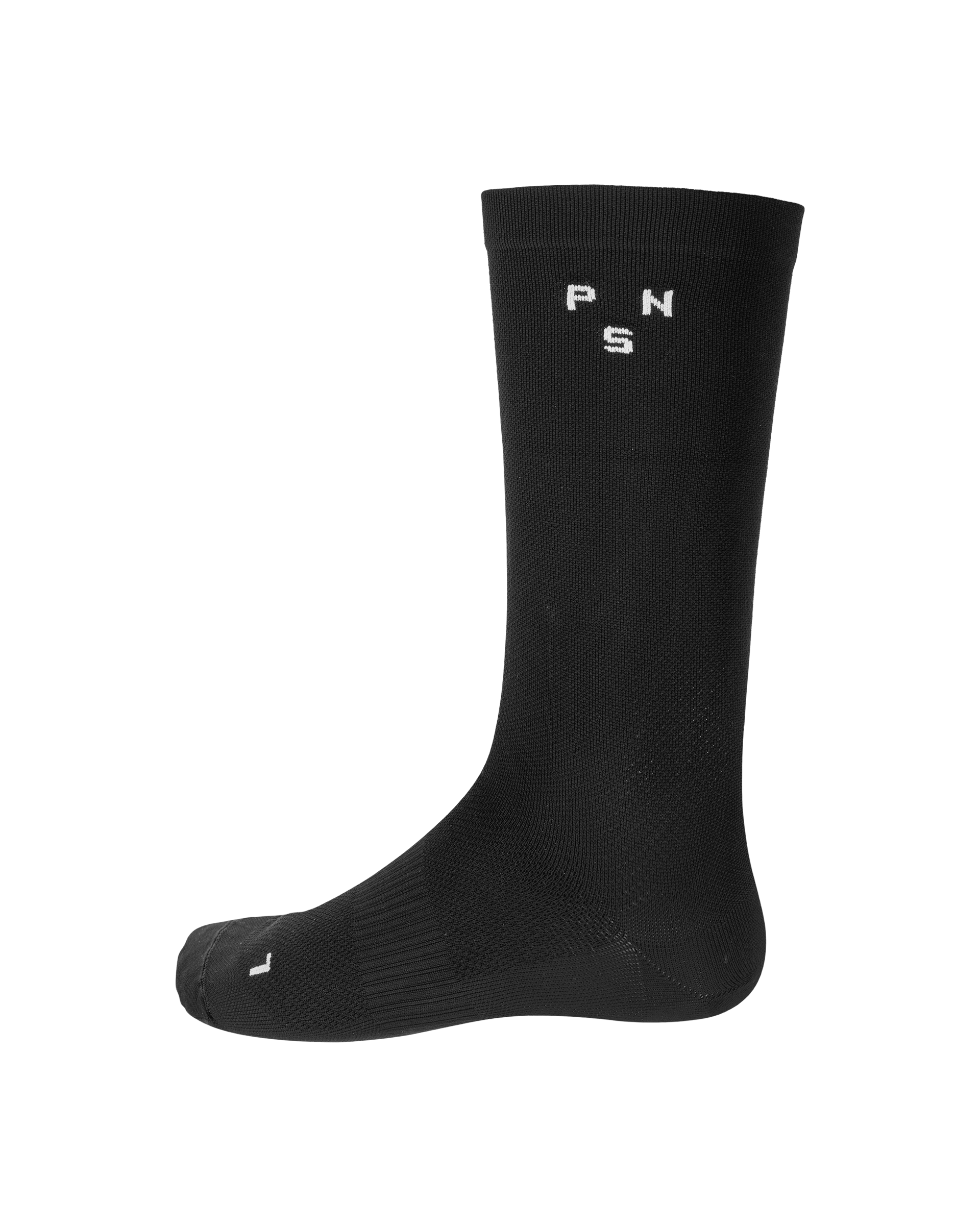Black Essential Race cycling socks with white logo lettering