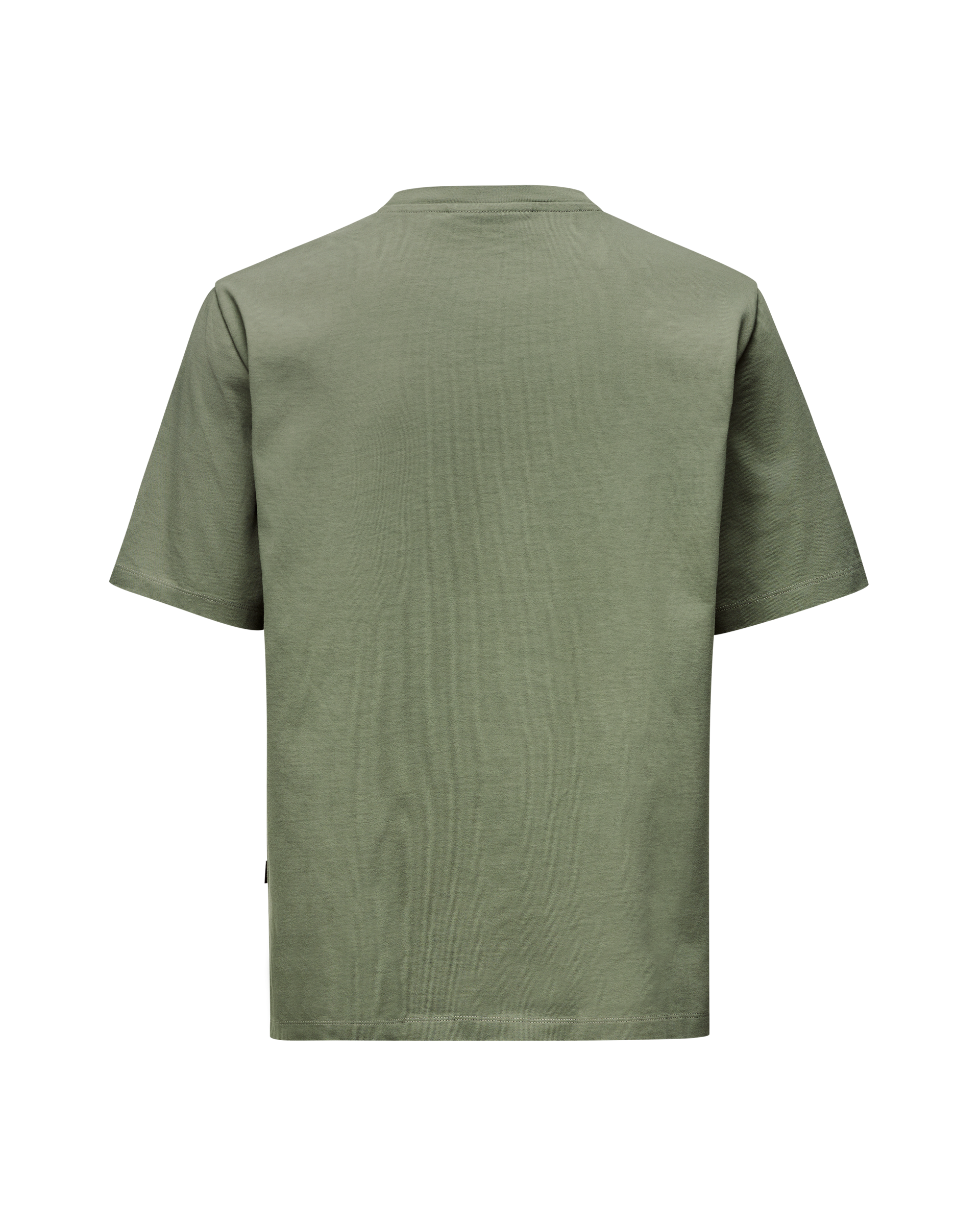 Khaki Green Off-Race t-shirt, rear flat lay
