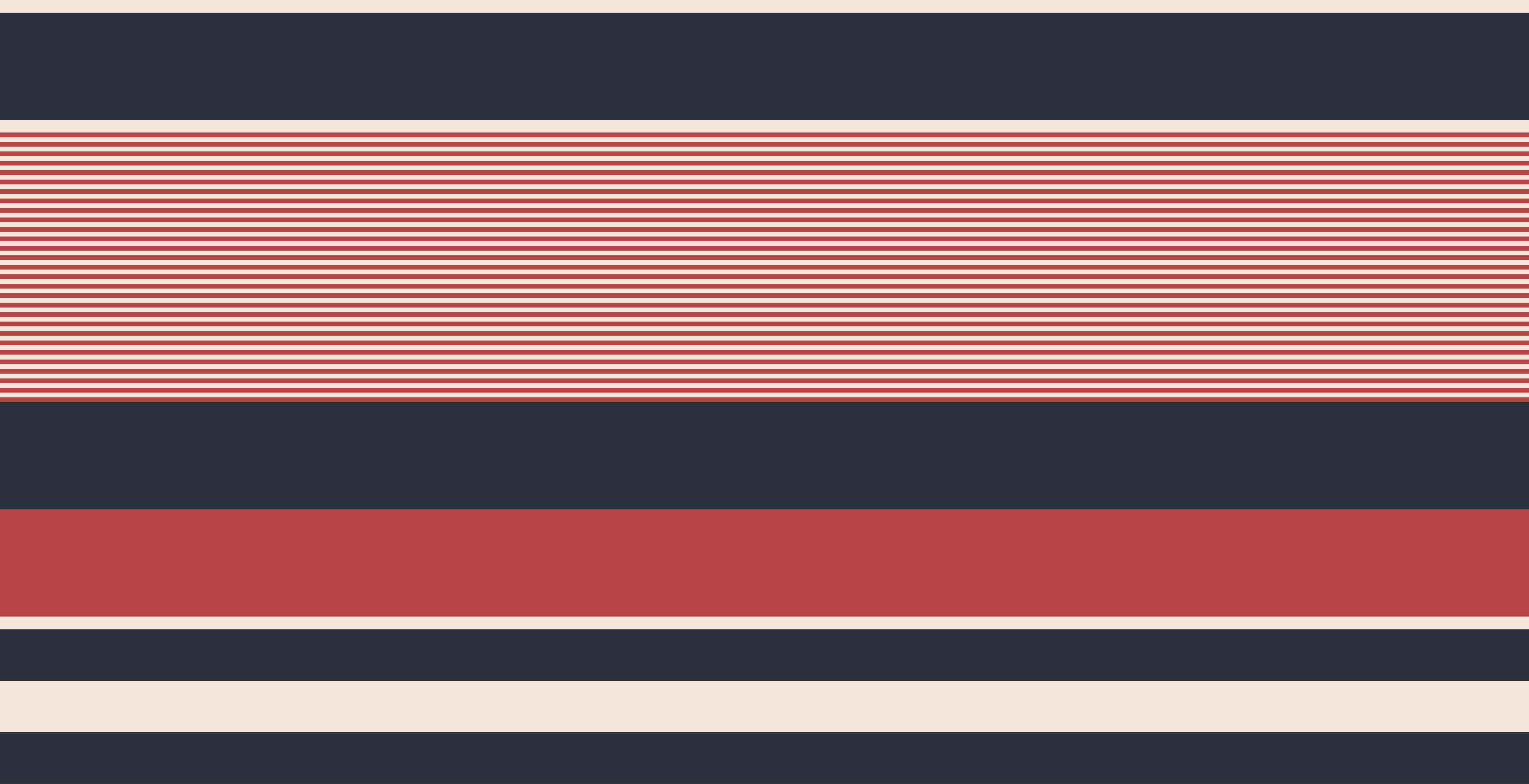 Horizontal striped pattern in red and white with dark grey blocks, fabric detail