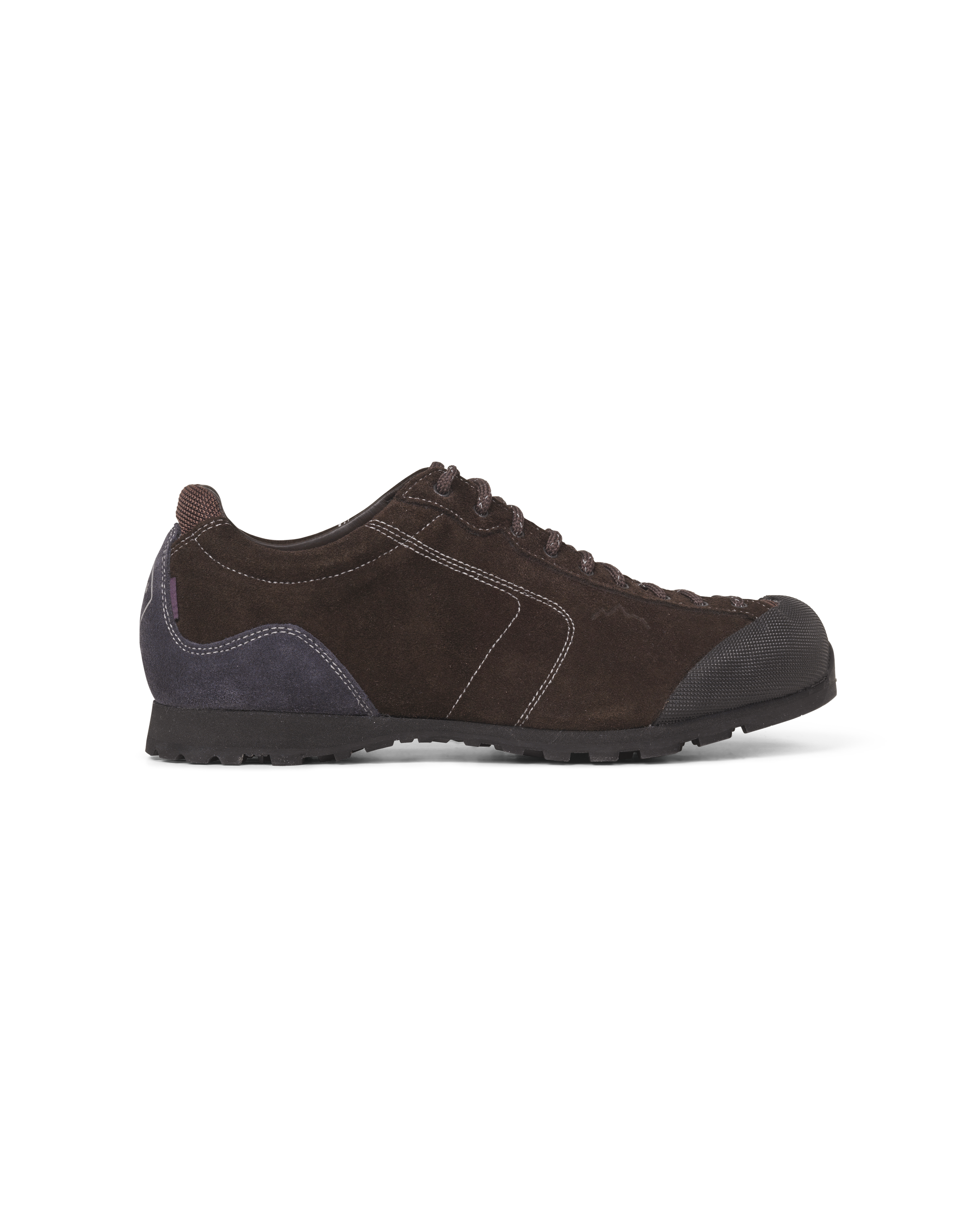 Brown DIEMME MOVIDA'92 shoe, side view with suede upper and contrast stitching