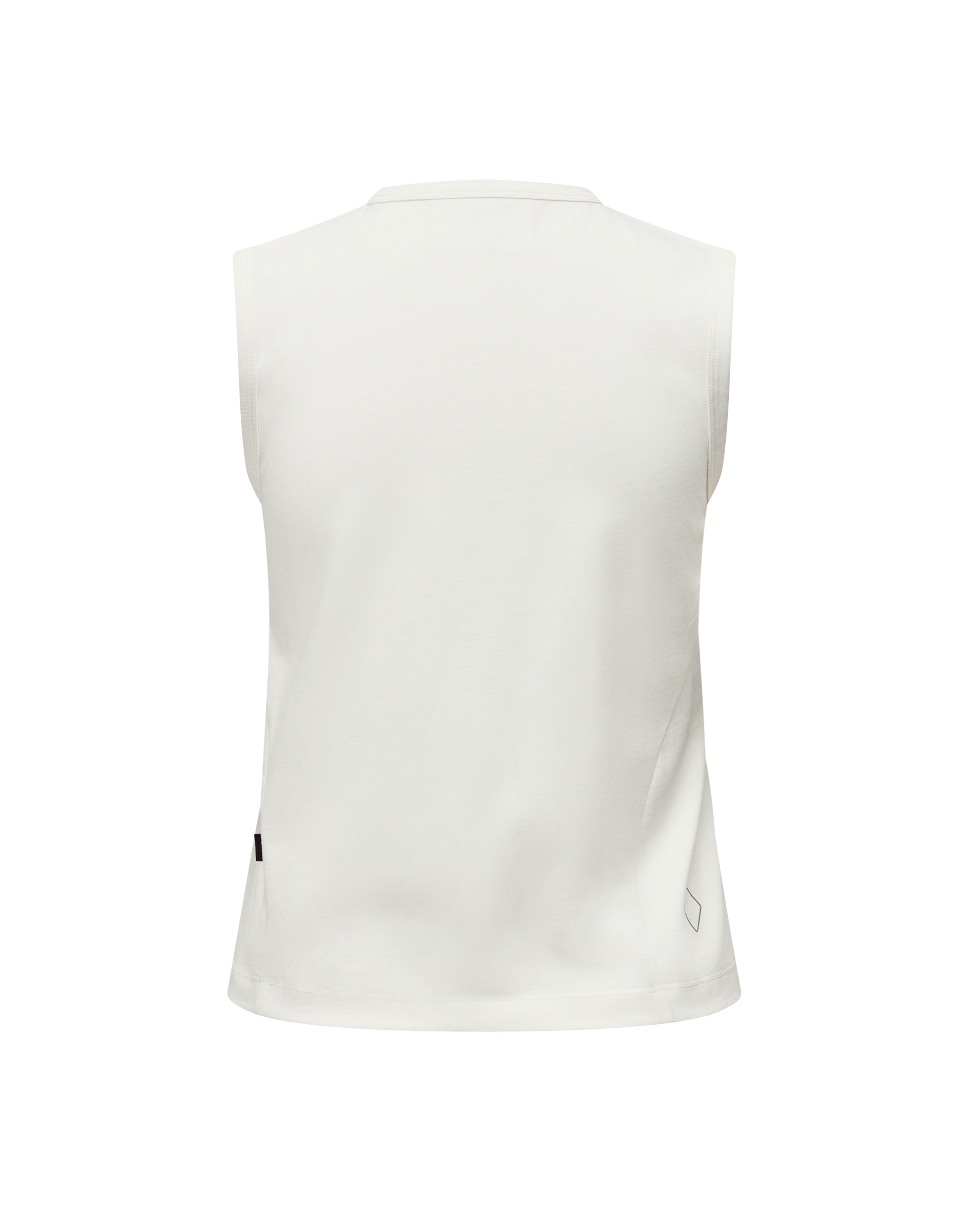 Off White Off-Race Cotton Tech cycling top, rear flat lay with side hem tags
