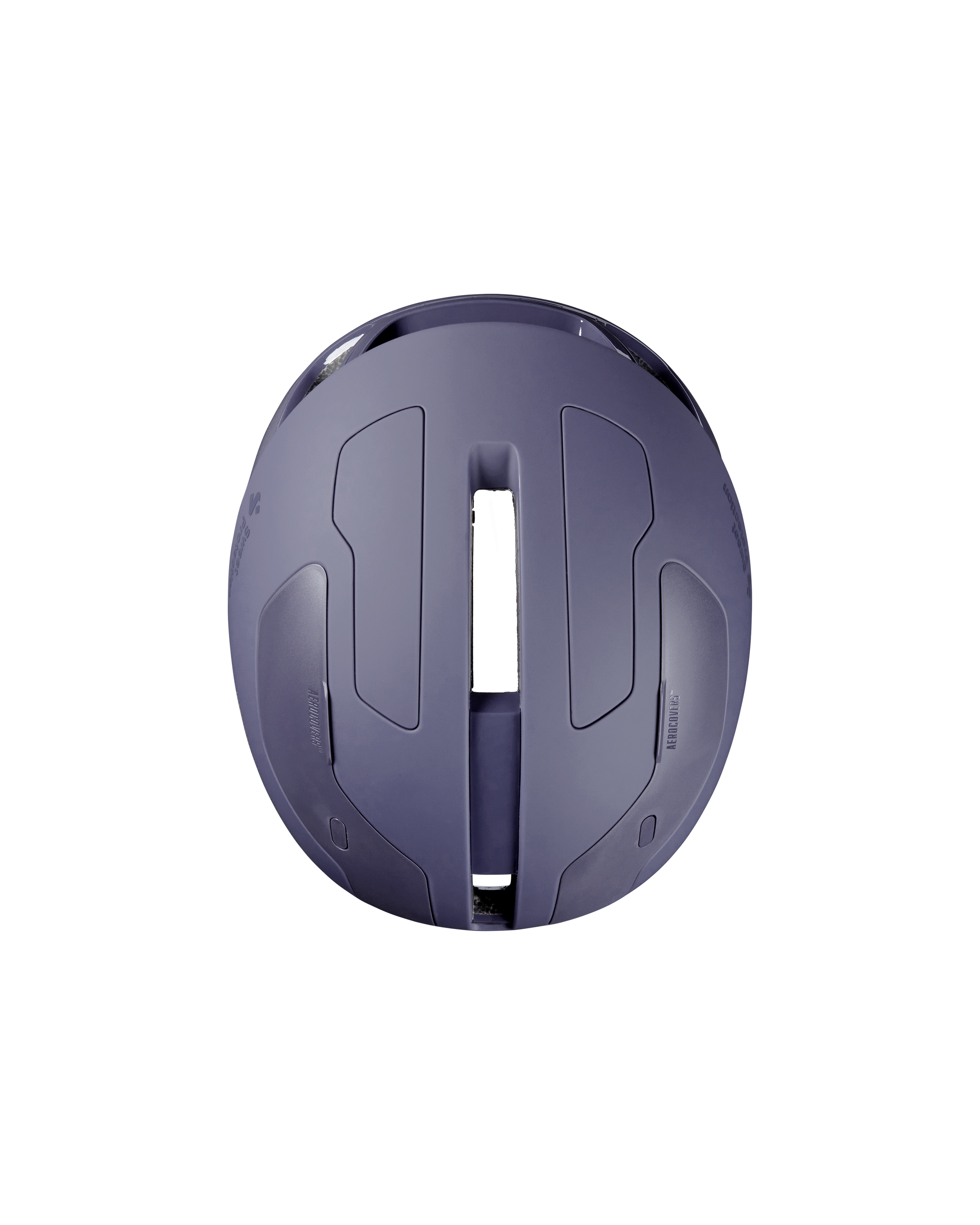 Purple Sweet Protection Falconer Aero 2Vi MIPS cycling helmet, top view with aerodynamic vents
