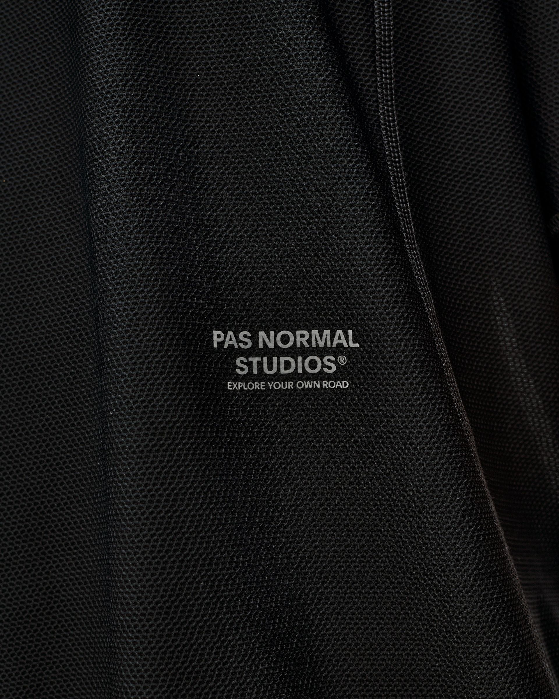 Green Sage Balance T-shirt, close-up detail of mesh fabric with tonal chest logo print