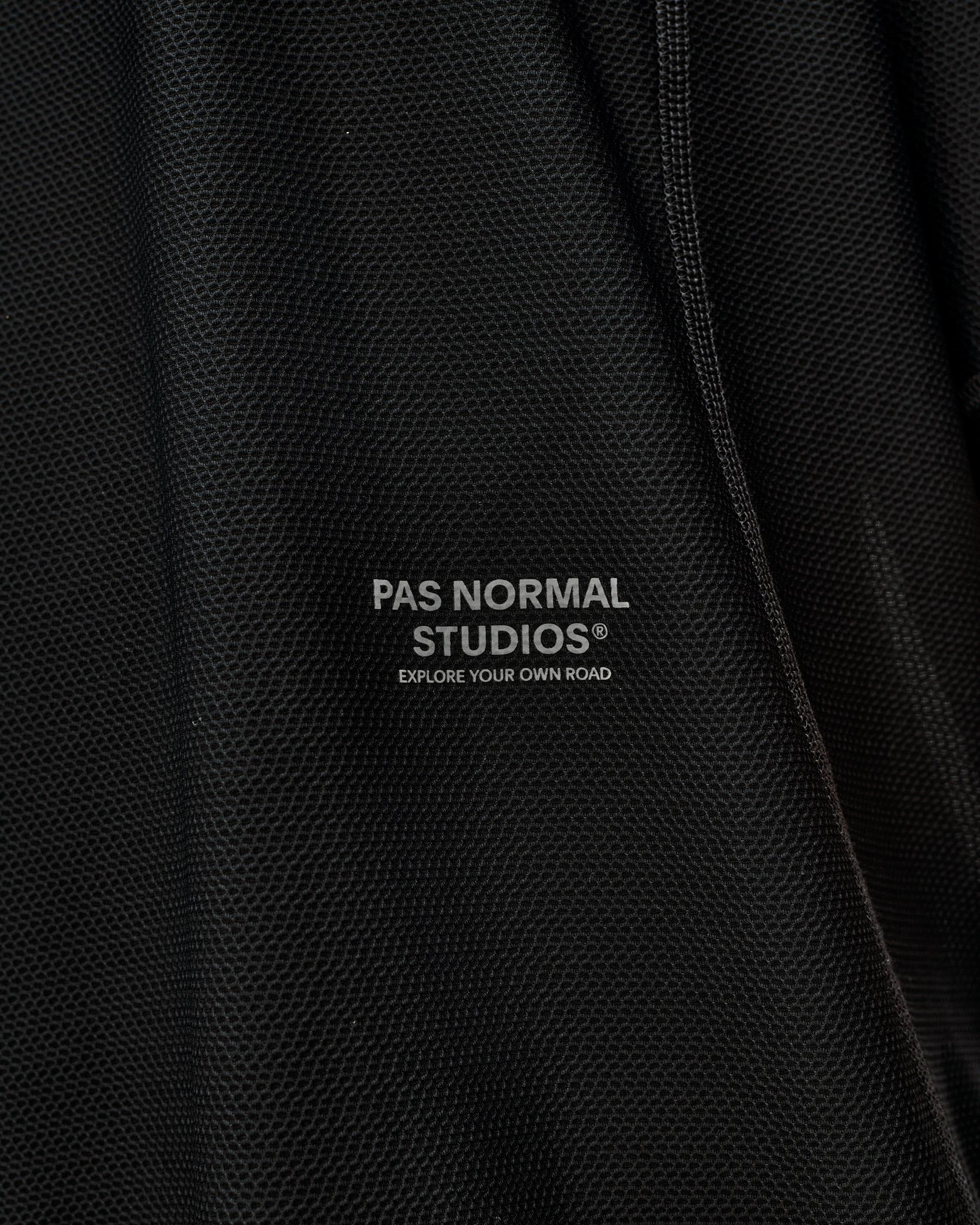 Green Sage Balance T-shirt, close-up detail of mesh fabric with tonal chest logo print
