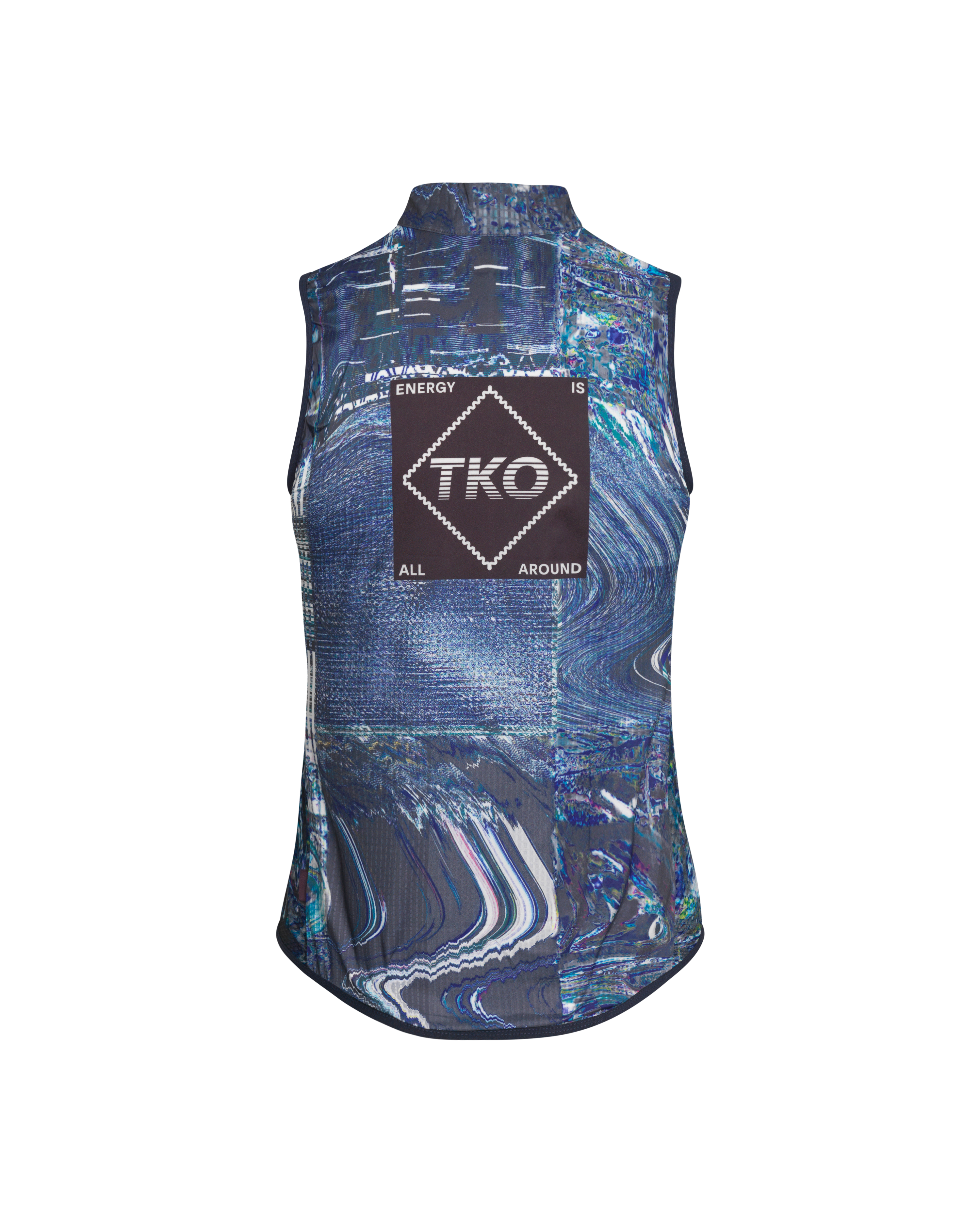 T.K.O. Mechanism Stow Away gilet in Human Error Blue