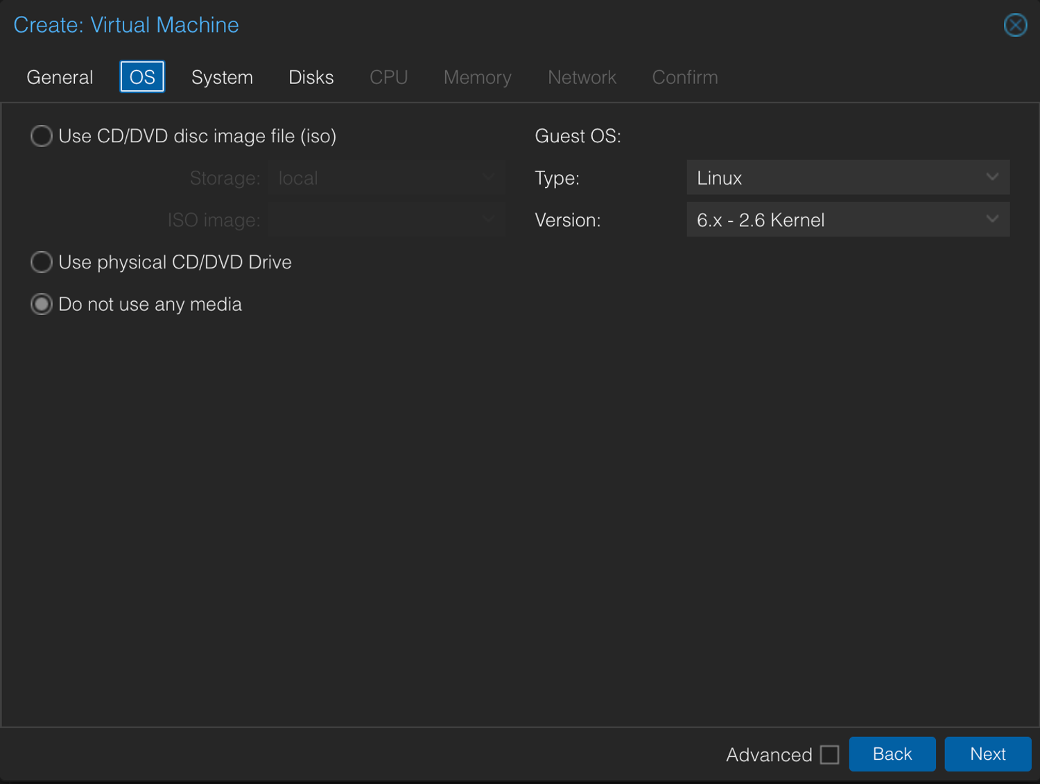 VM Setup (OS)
