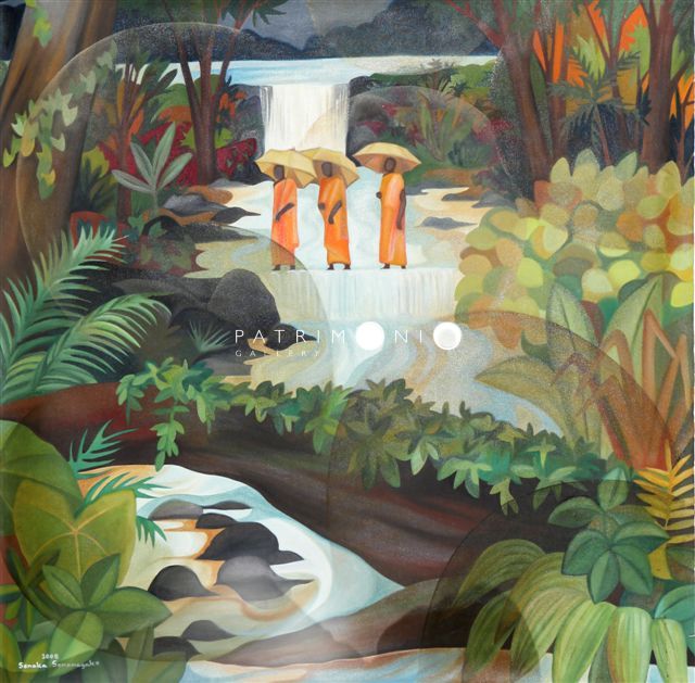 Monks Crossing The River