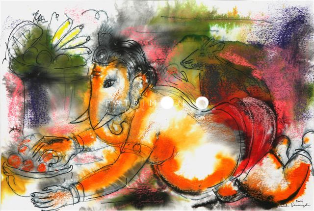 Baby Ganesh With Laddoo