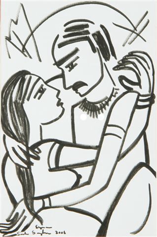 Line Drawing Lovers I