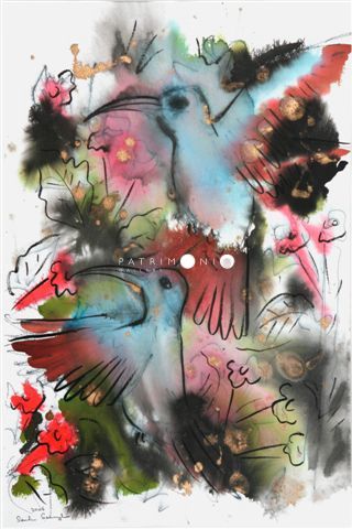 Hummingbirds At Feeding Time