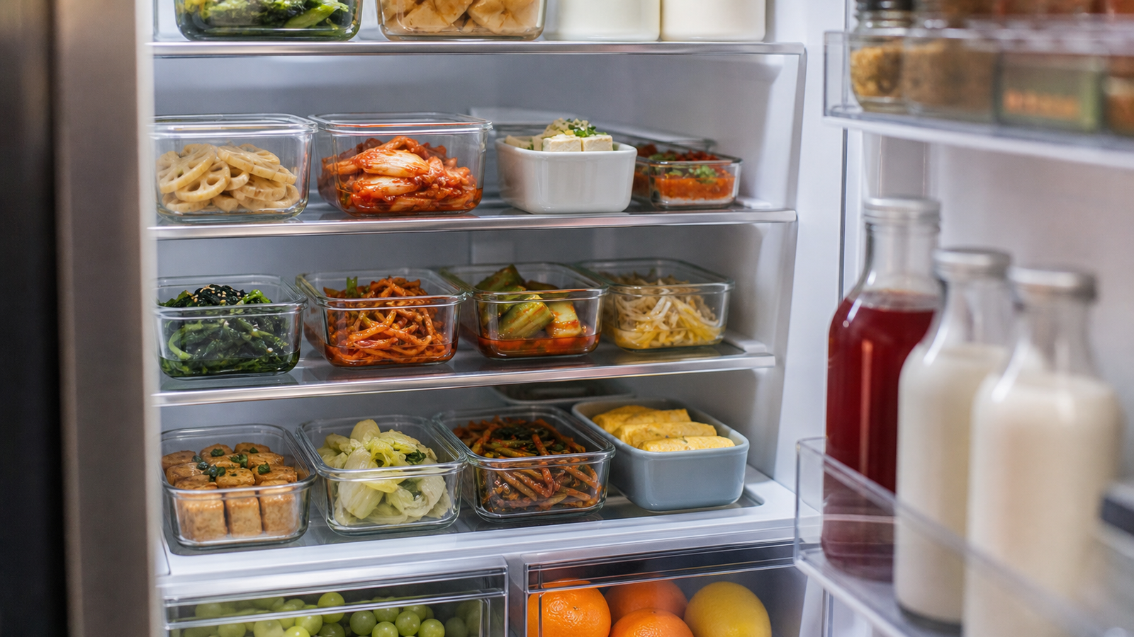 Karina shows a fridge filled with side dishes — KWaveWire editorial desk codex hero