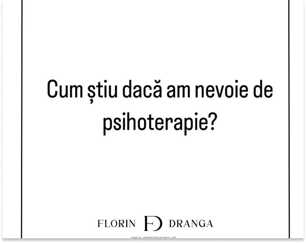 Nu știu dacă am nevoie de terapie. Cum îmi dau seama?