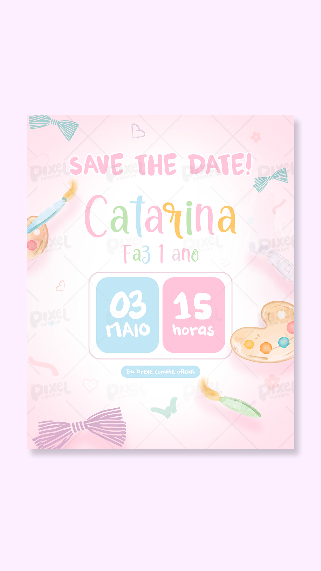 Save The Date Festa No Ateliê