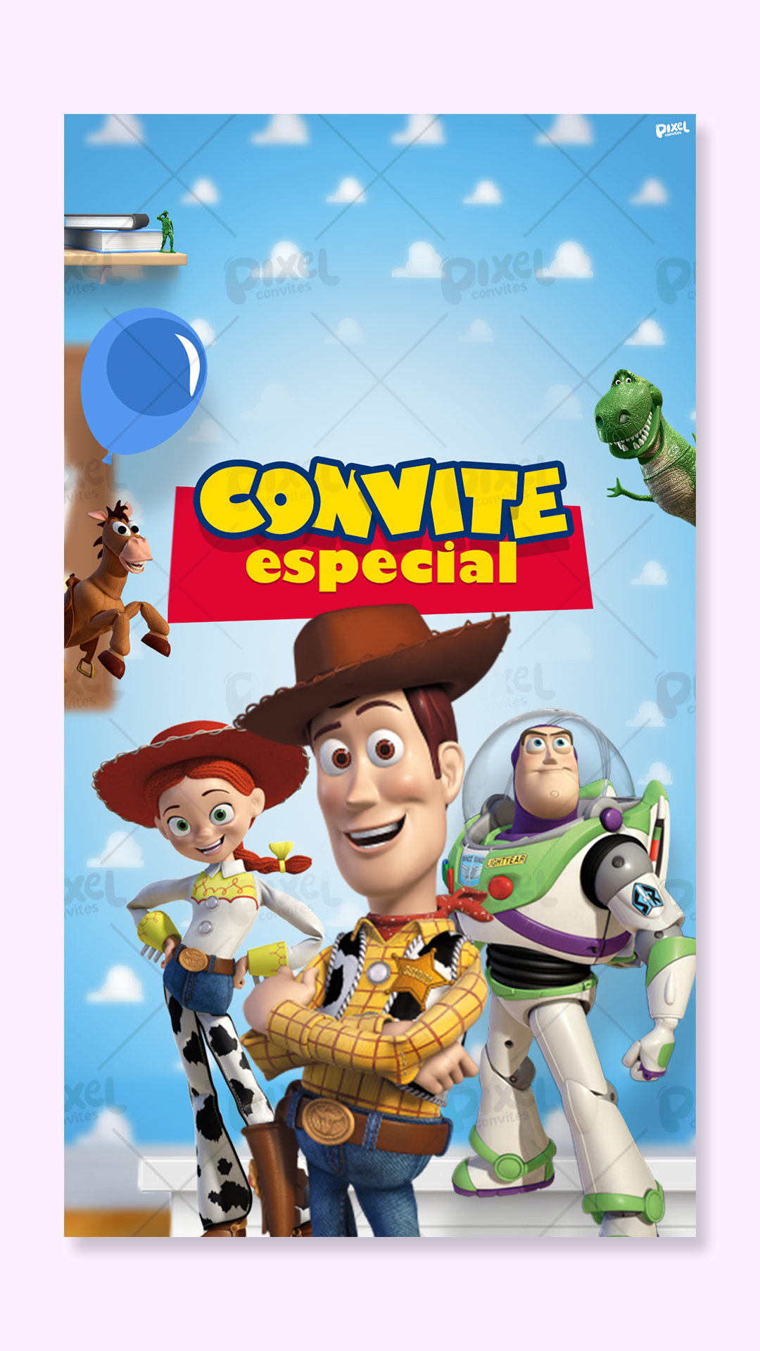Convite Animado Toy Story Aventura No Quarto Do Andy