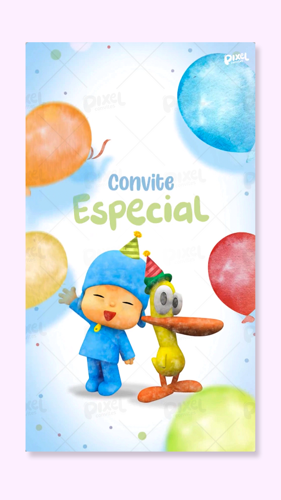 Convite Animado Parabéns Do Pocoyo