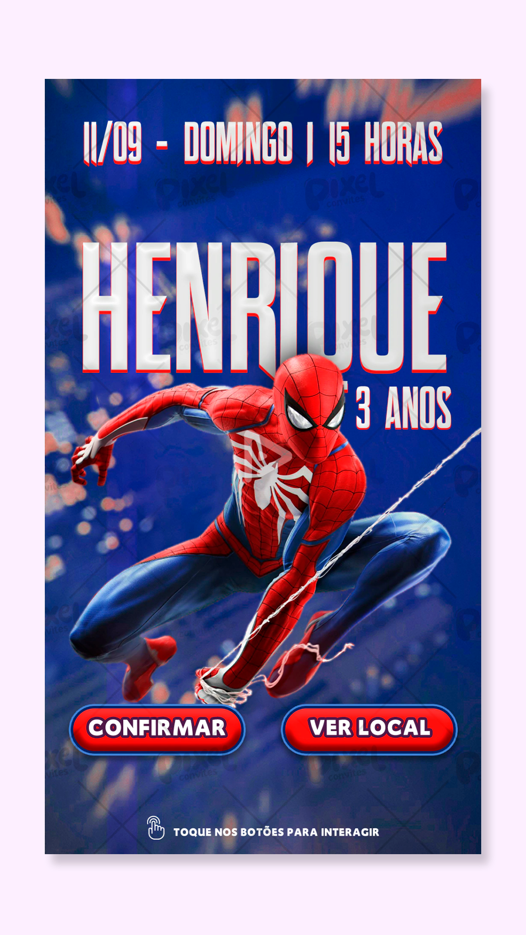 Convite Interativo O Homem Aranha