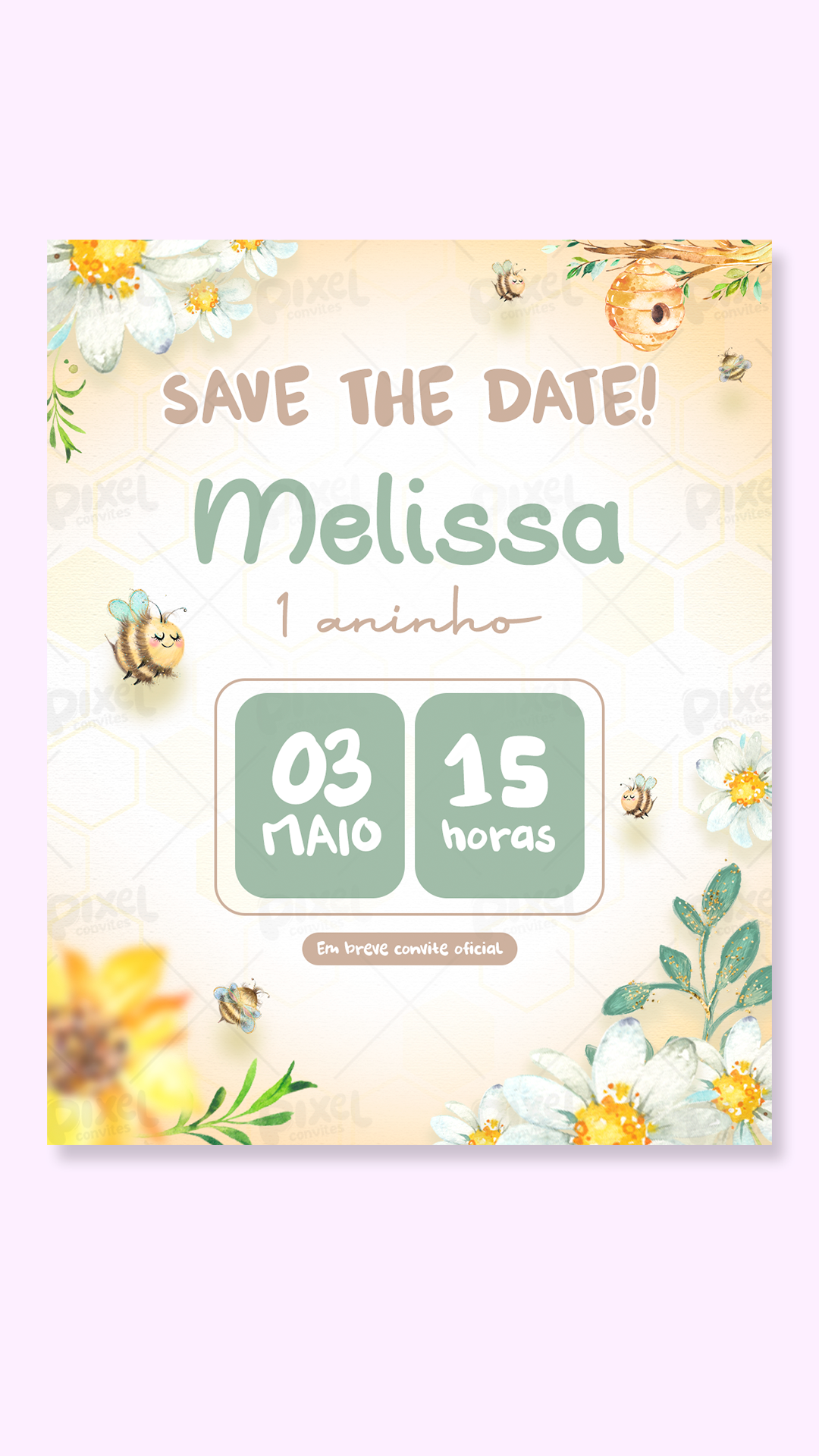 Save The Date Jardim Das Abelhinhas