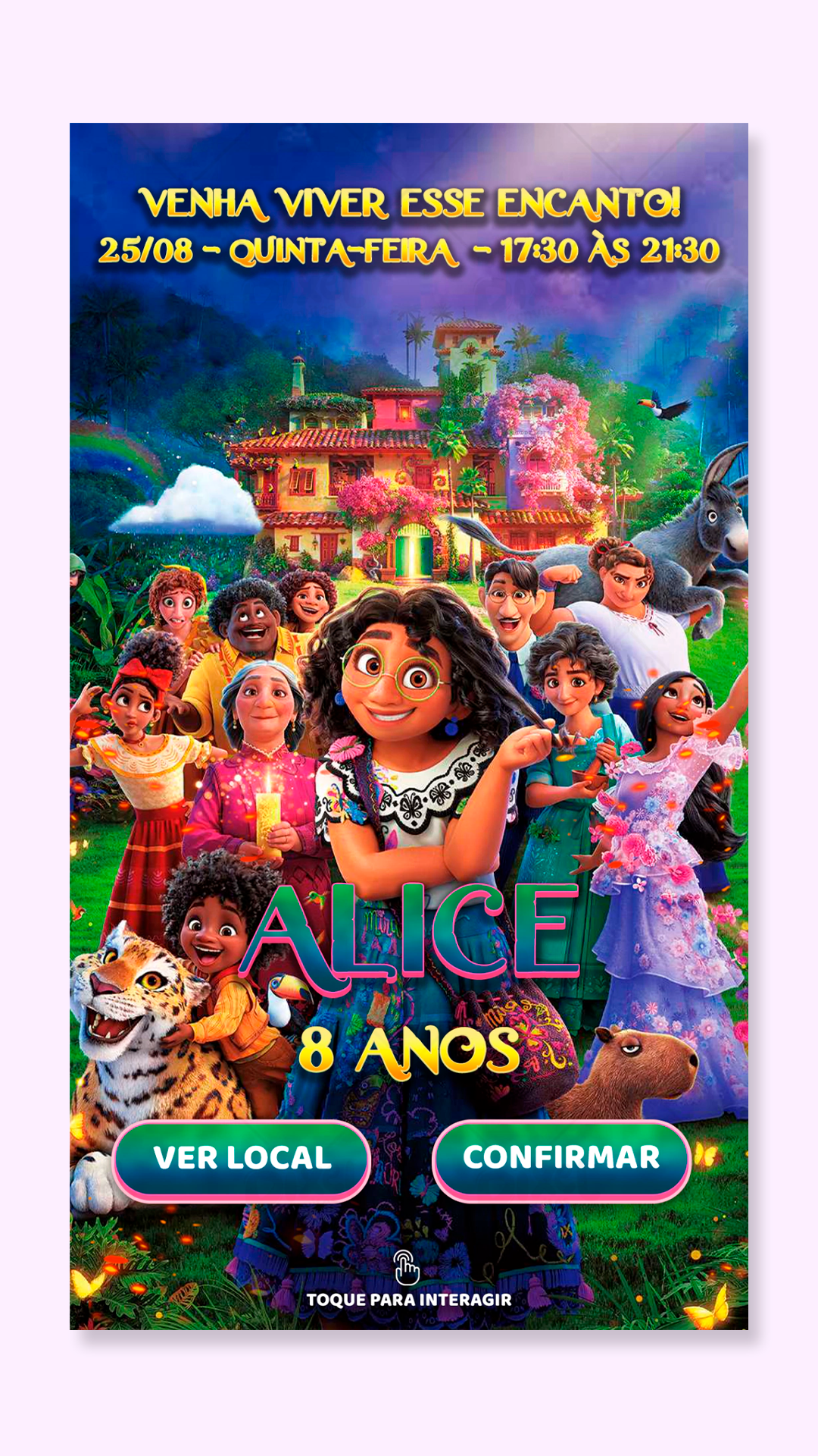 Convite Interativo Encanto