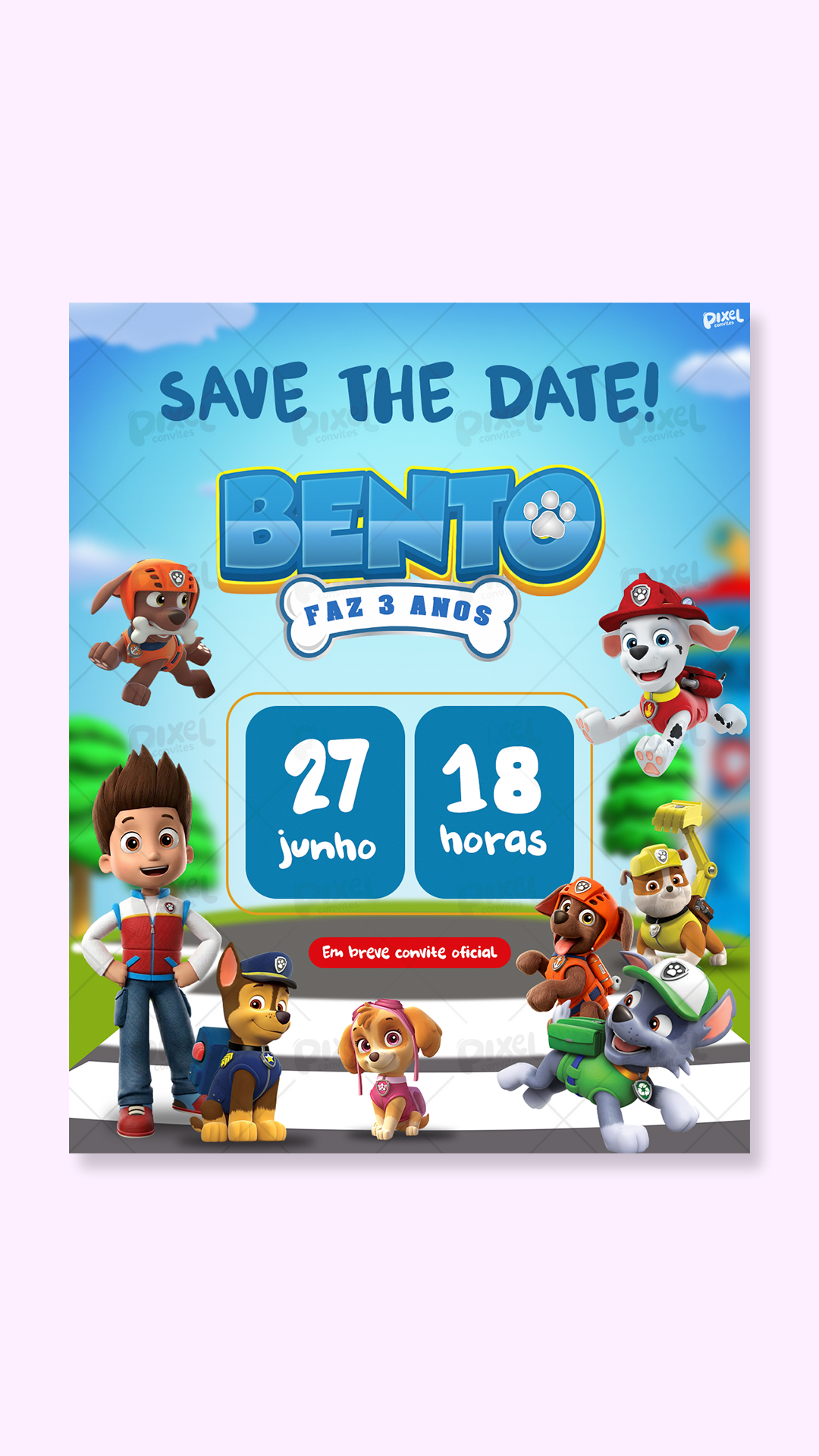 Save The Date Patrulha Canina Operação Diversão
