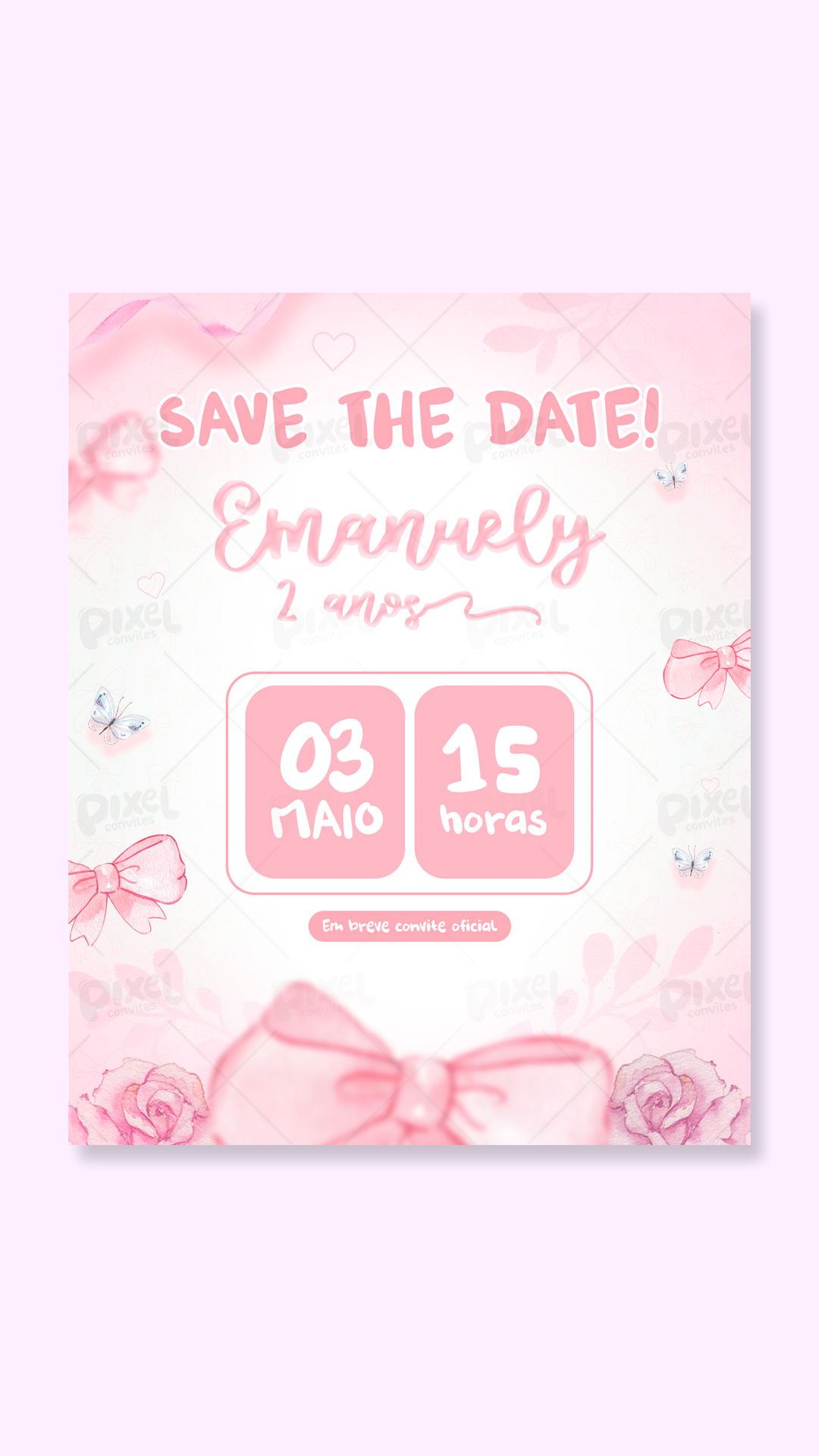 Save The Date Festa De Laços