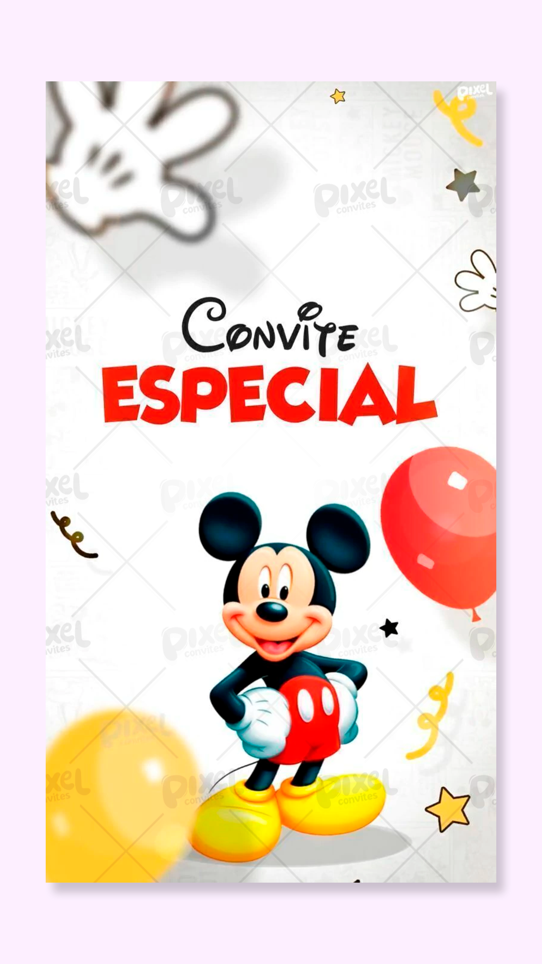 Convite Animado Festa Do Mickey