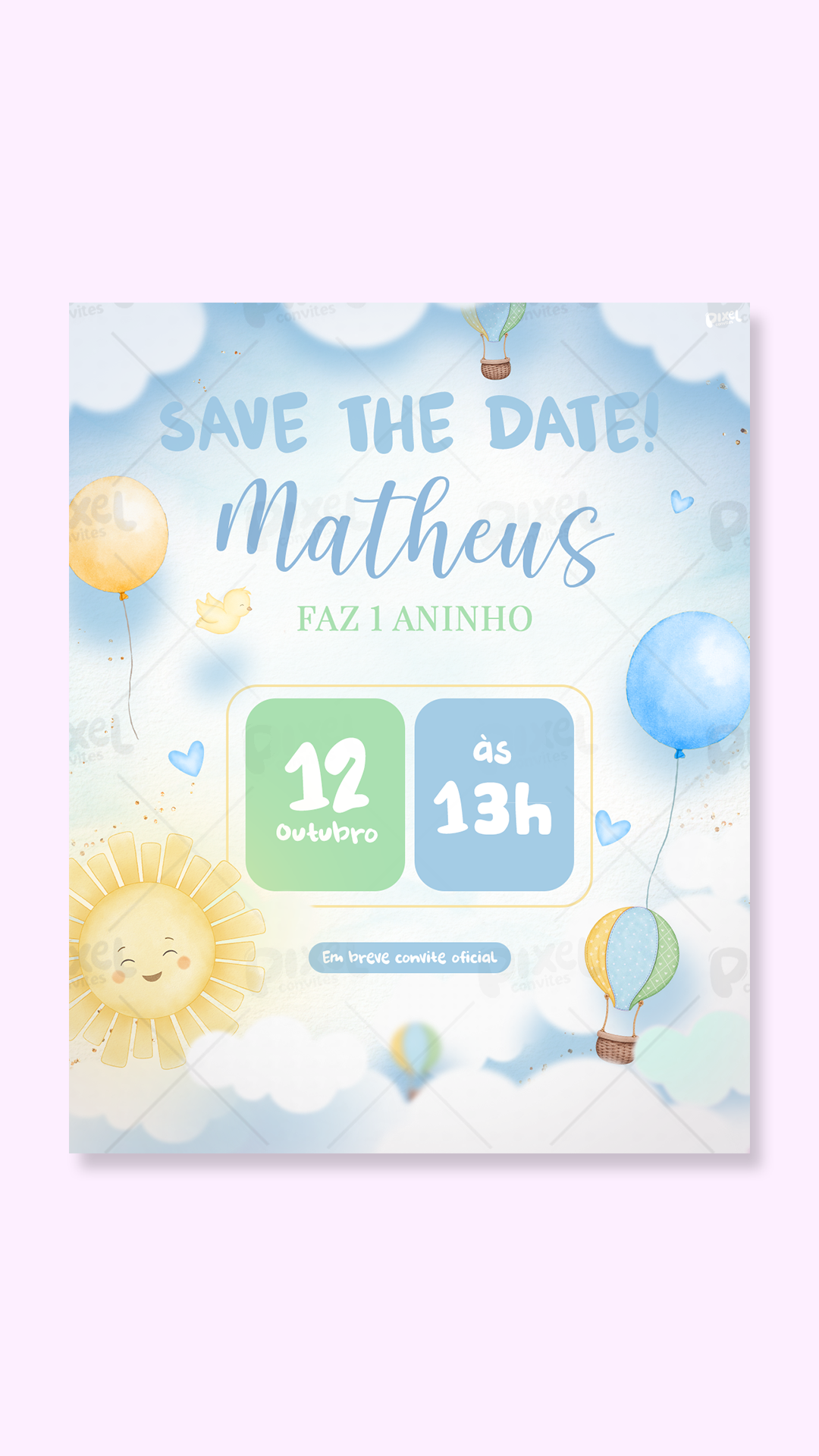 Save The Date 365 Dias De Sorrisos - Menino