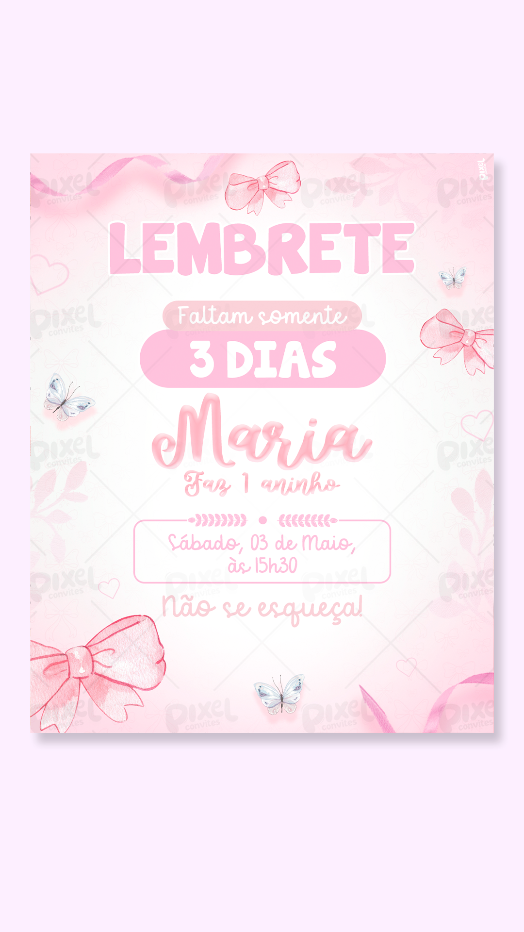Lembrete Festa De Laços