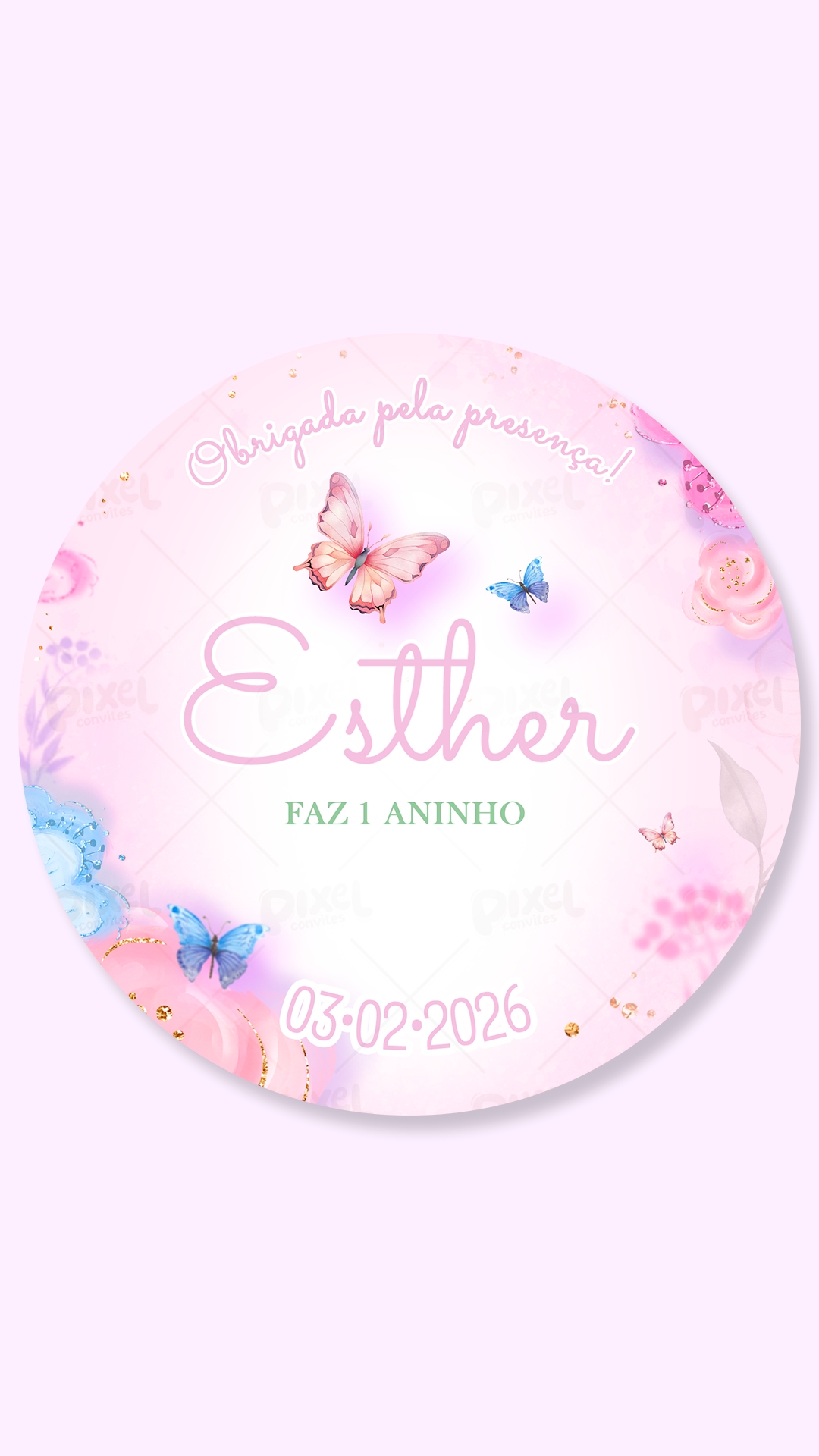 Tag Redonda Jardim Encantado Uma Nova Flor No Jardim