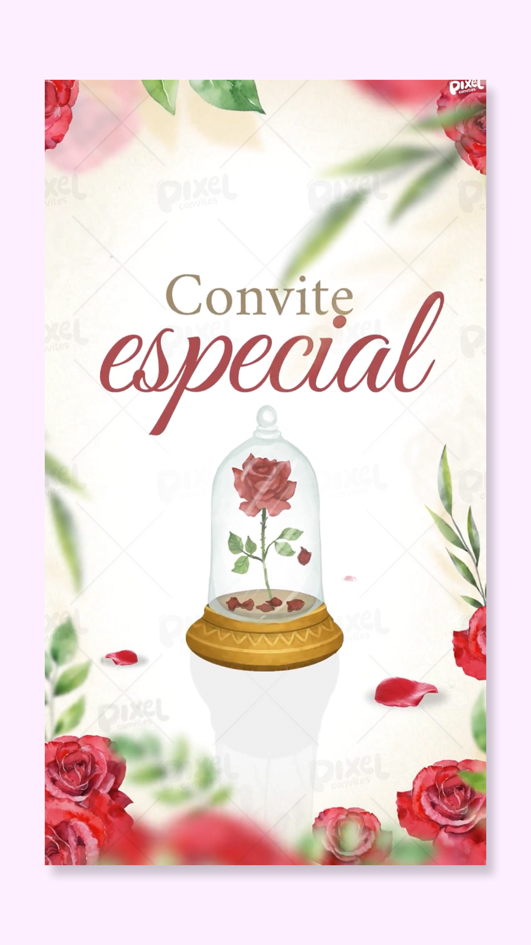 Convite Animado Bela E A Fera O Baile De 15 Anos