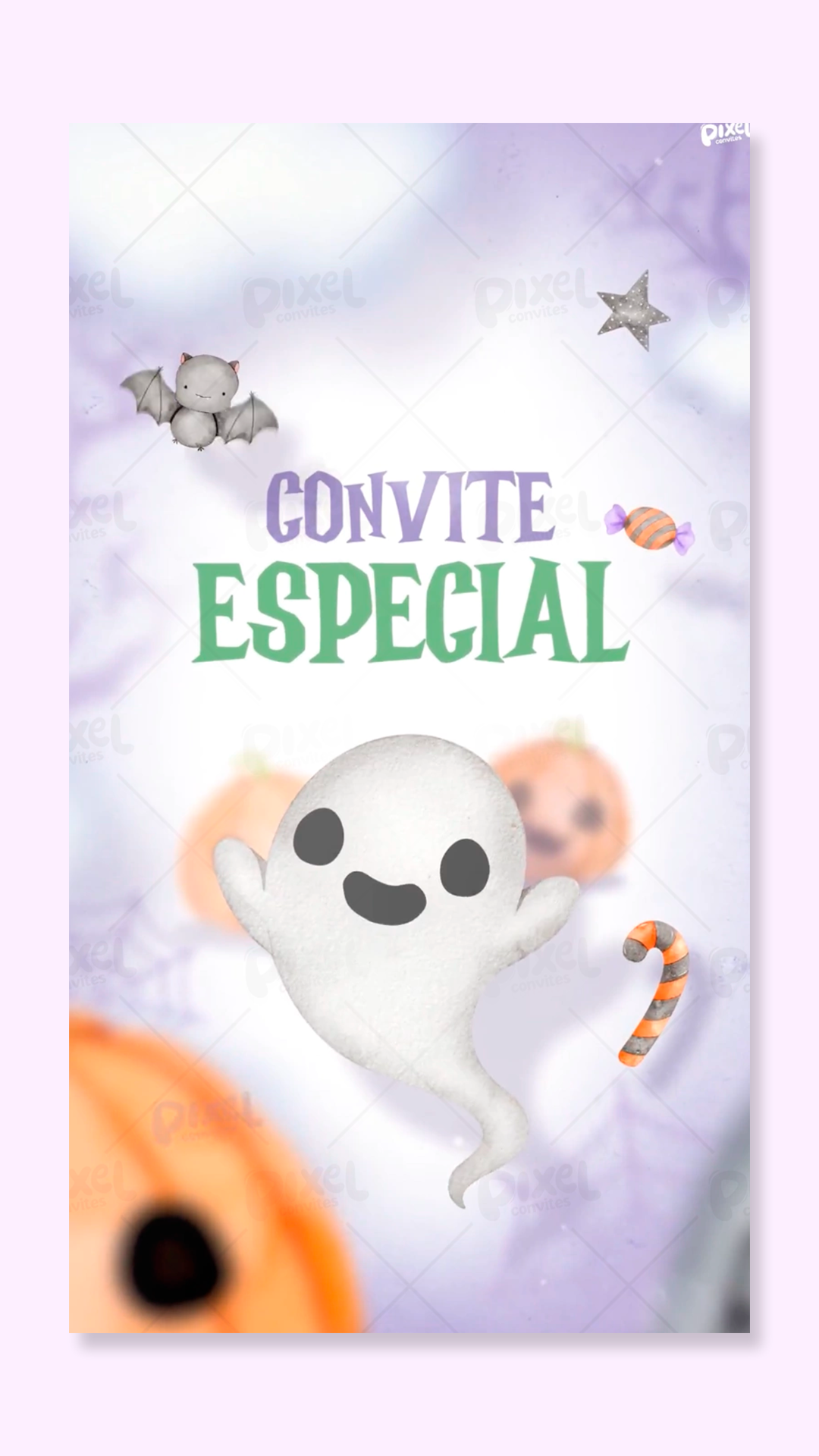 Convite Animado Halloween A Noite Dos Monstrinhos