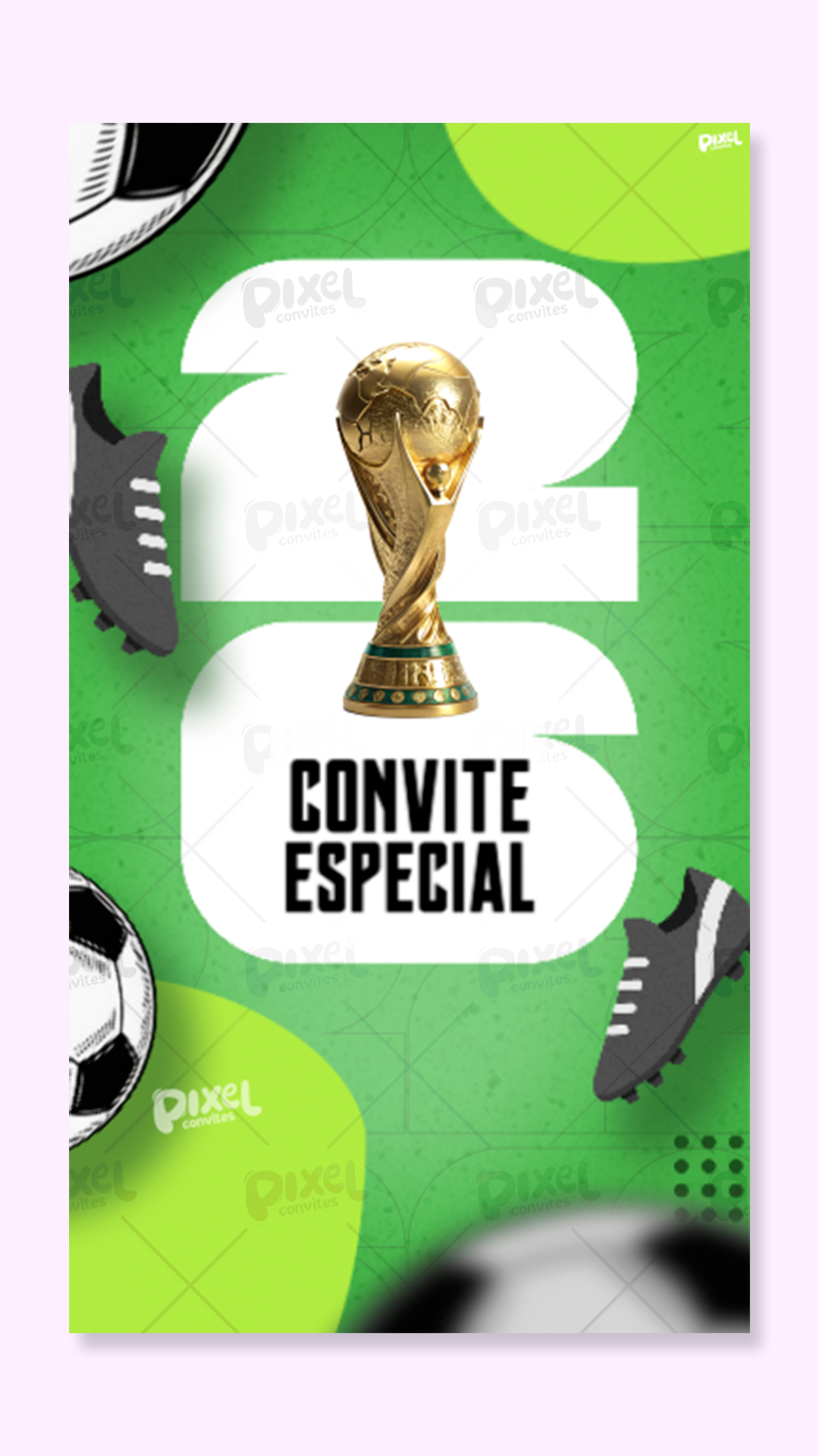 Convite Animado Copa Do Mundo Um Espetáculo De Futebol