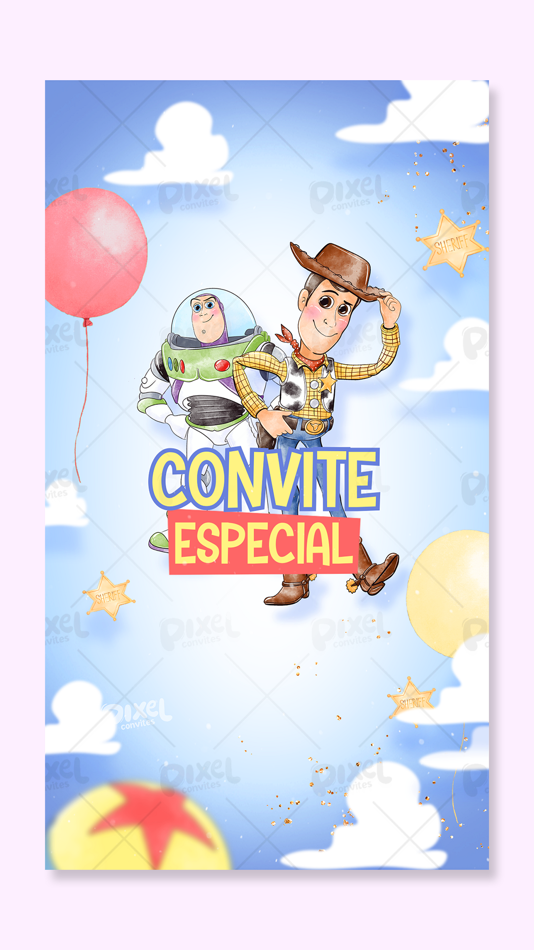 Convite Animado Toy Story Festa Com Woody E Sua Turma