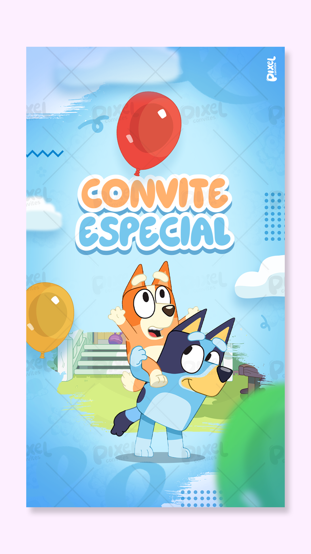 Convite Animado Bluey E Bingo O Melhor Episódio Do Ano