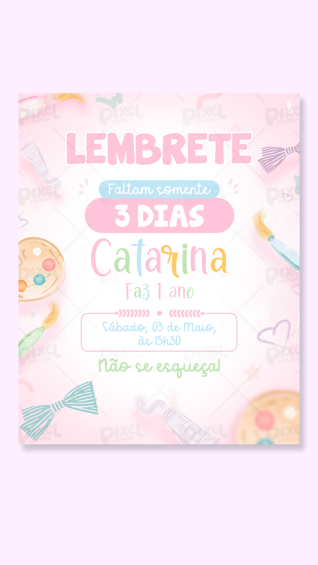 Lembrete Festa No Ateliê