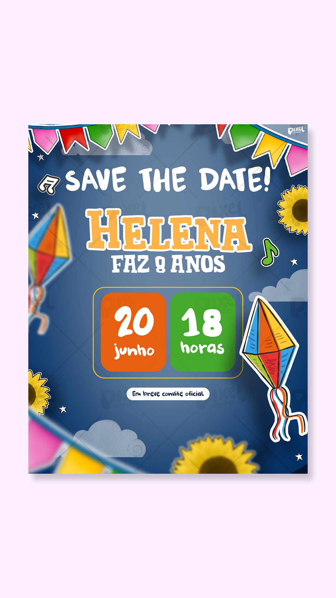 Save The Date Minha Festa De São João