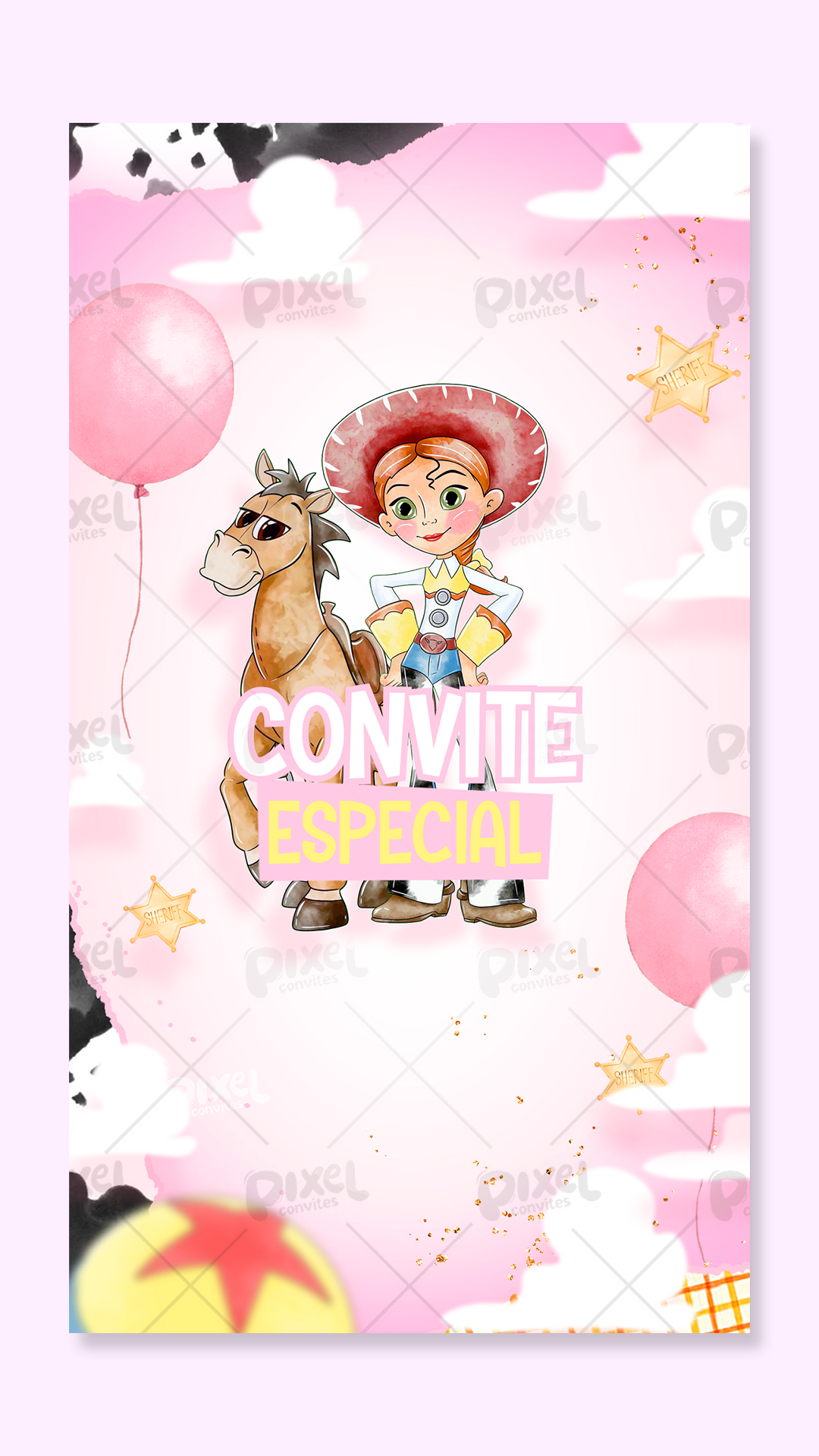 Convite Animado Toy Story Festa Da Jessie