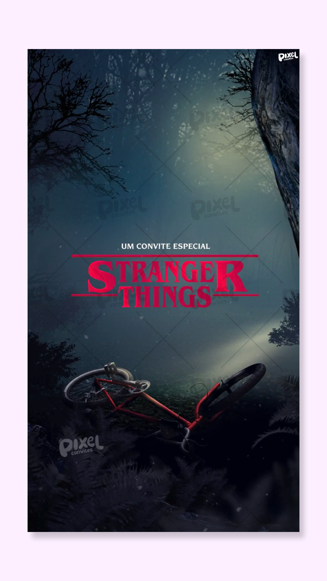 Convite Animado Stranger Things Aventura Em Hawkins
