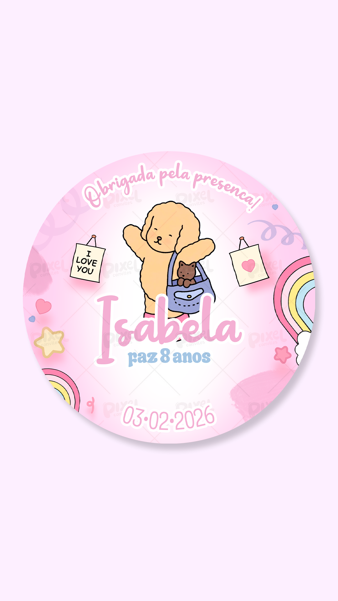 Tag Festa Redonda Bobbie Goods