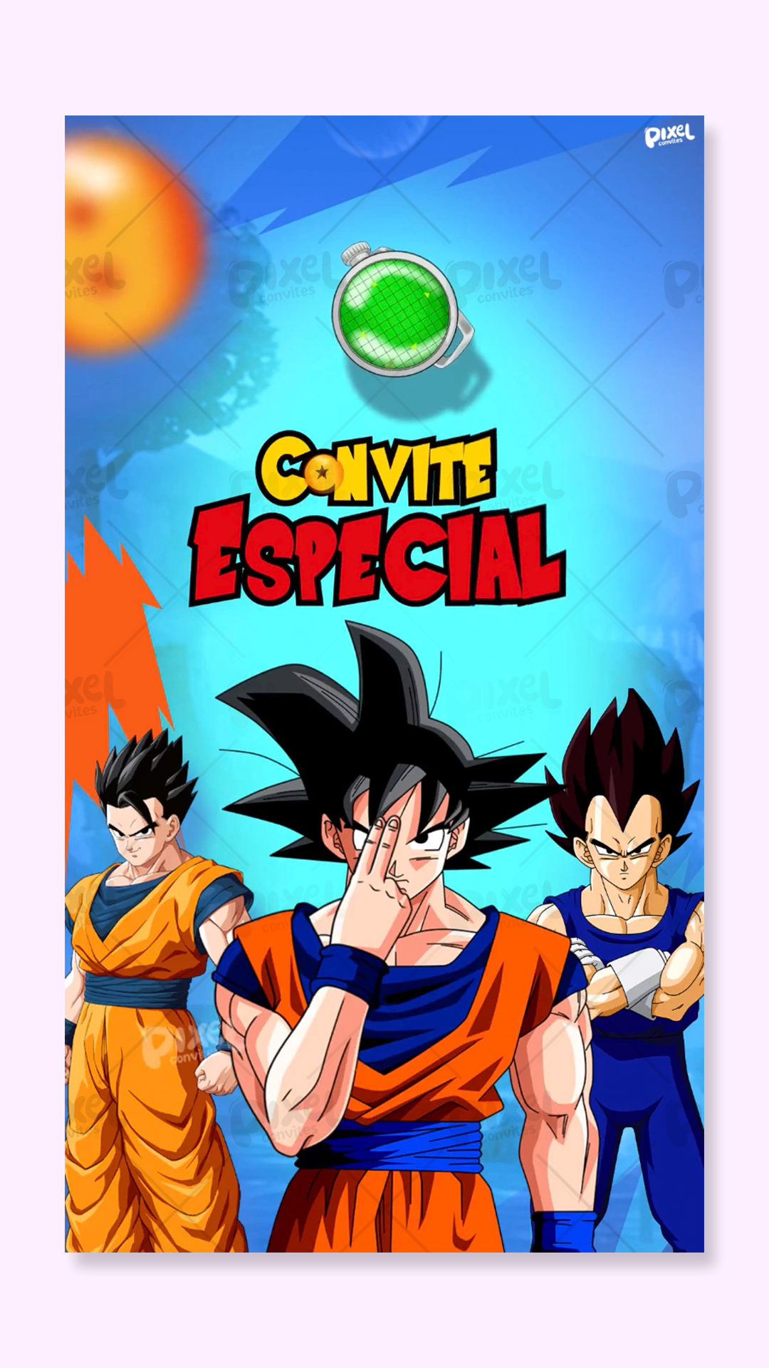 Convite Animado Dragon Ball Um Novo Guerreiro Z