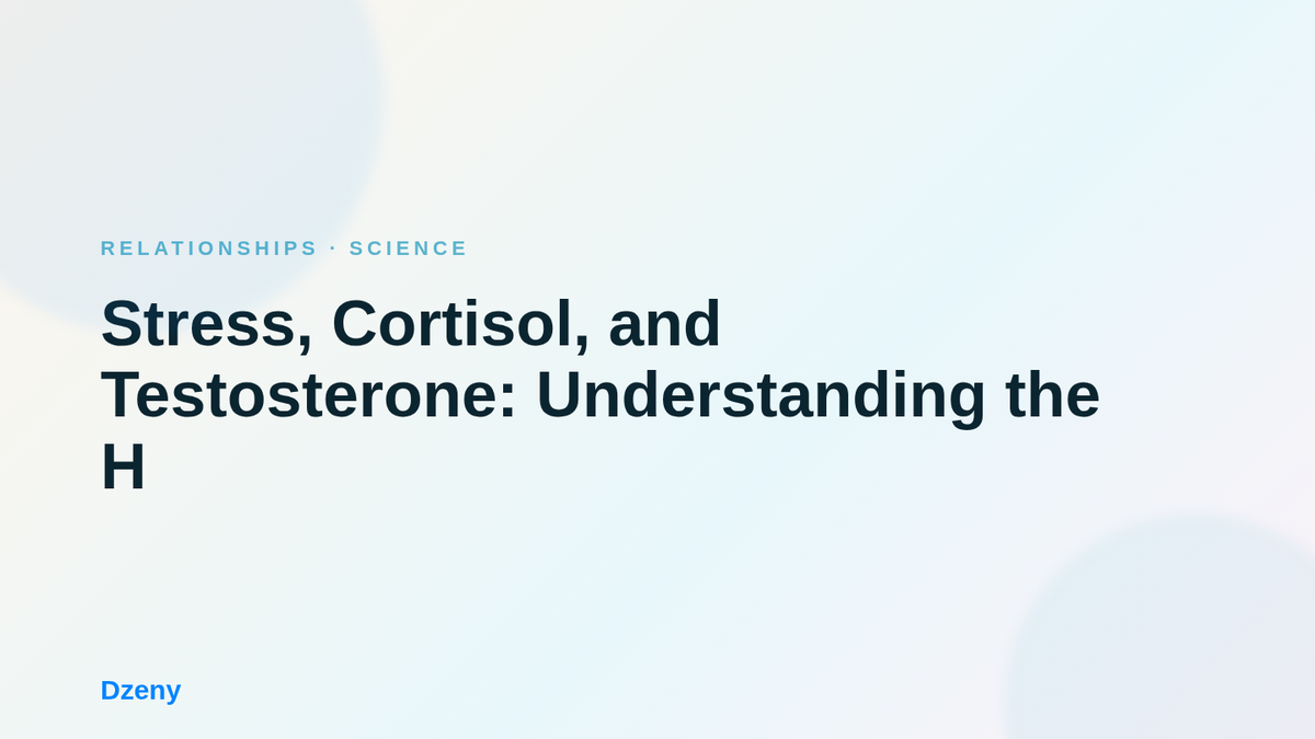 Stress, Cortisol, and Testosterone: Understanding the Hormonal Cycle Behind Fatigue, Recovery Problems, and Low Testosterone
